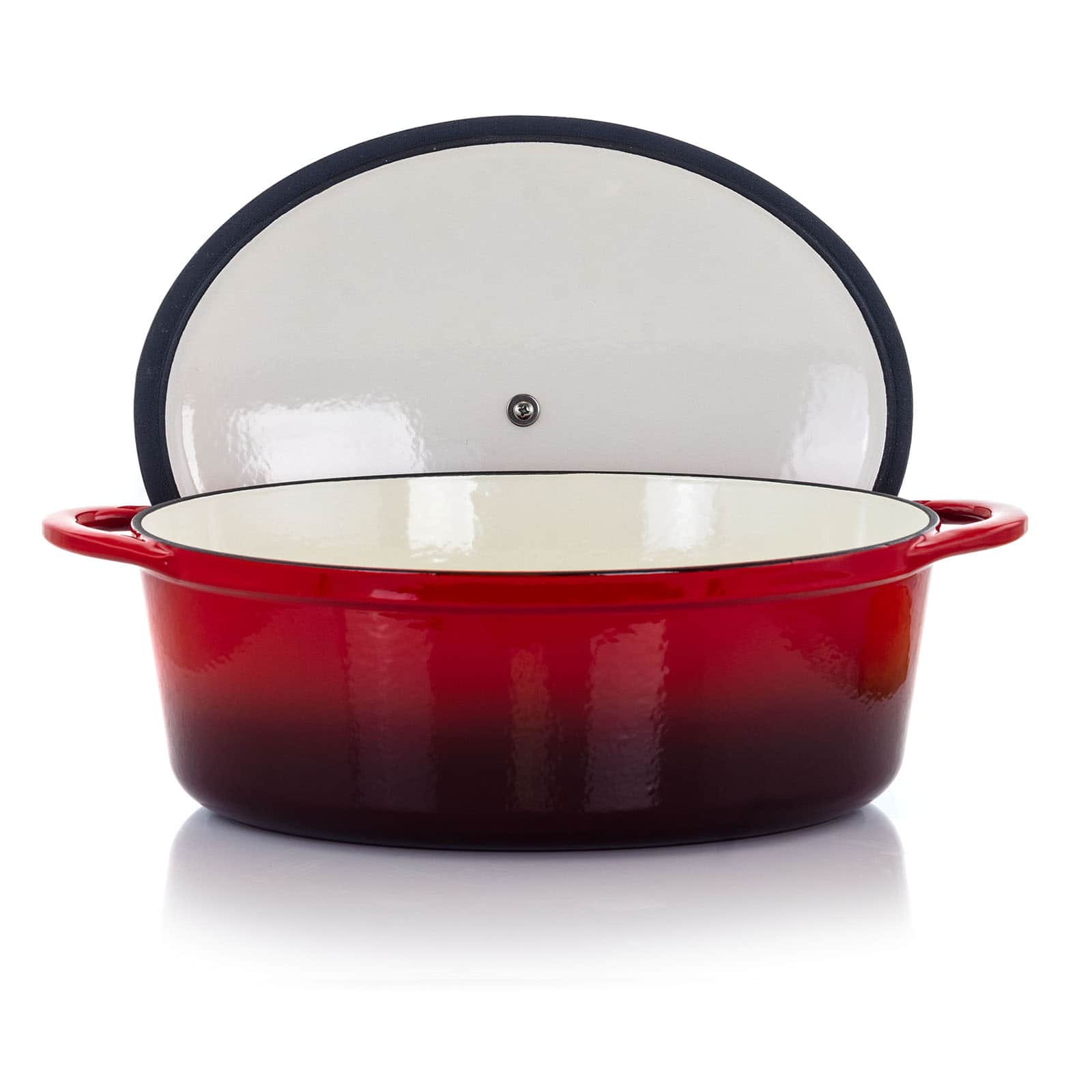 MegaChef 7qt. Oval Enameled Cast Iron Casserole