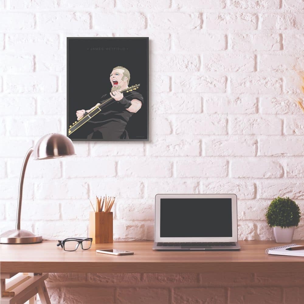 Stupell Industries James Hetfield Fashion Design Wall Accent with Black Frame