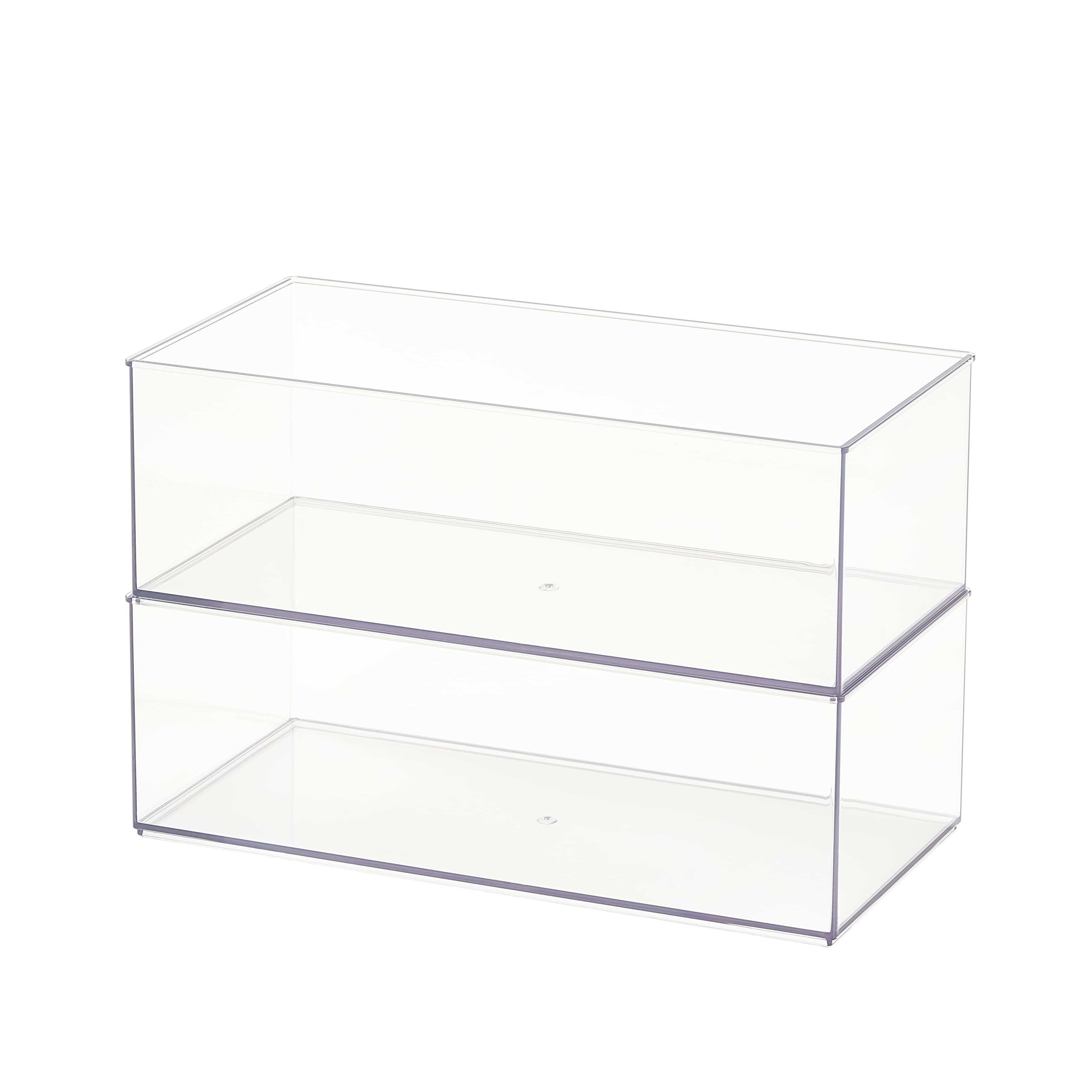 12 Pack: 12" x 6" Clear Stacking Storage Bin by Simply Tidy™