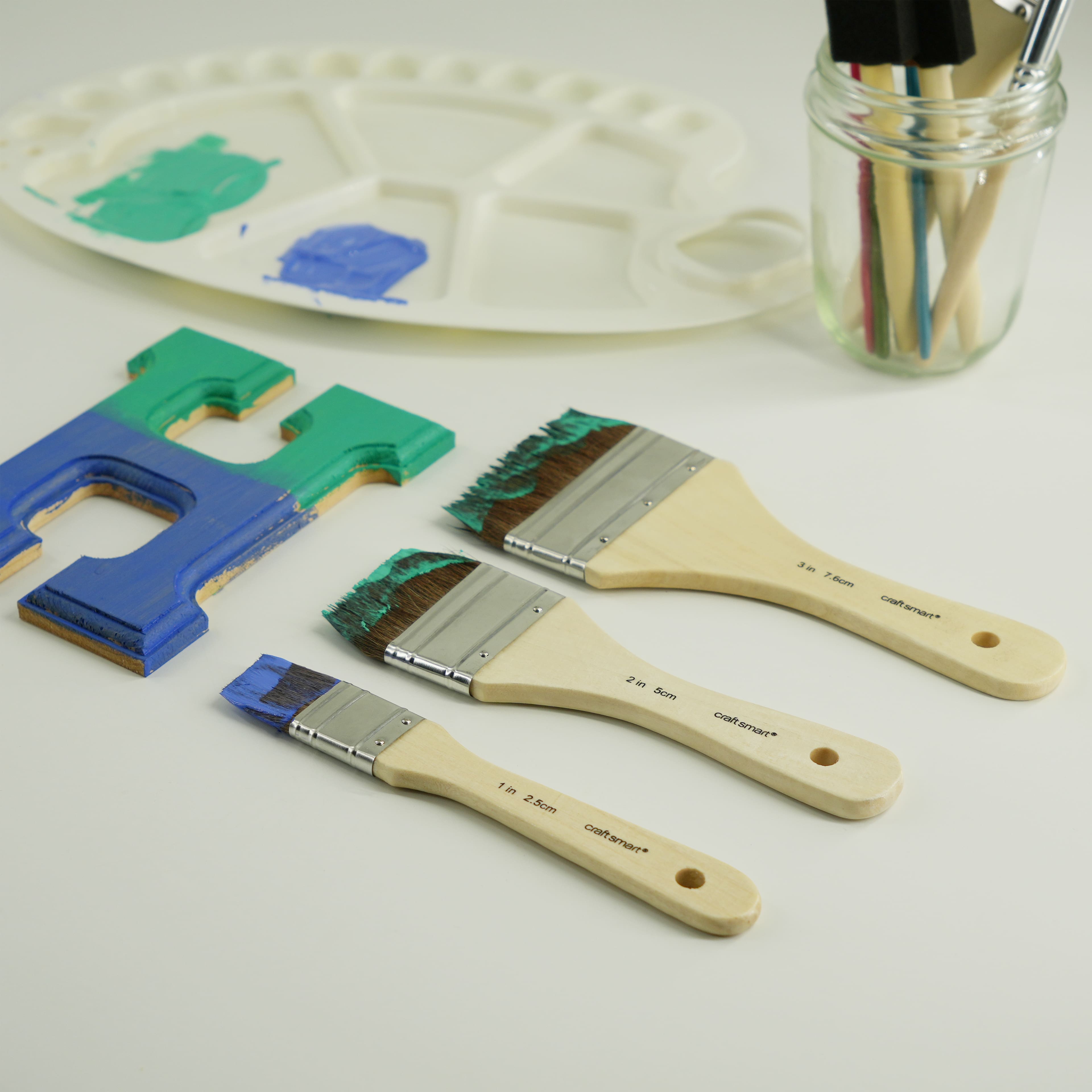 All Purpose Natural Bristle 3 Piece Brush Set by Craft Smart™