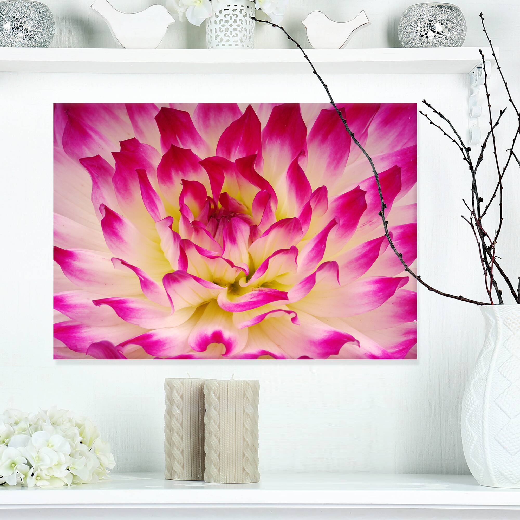Designart - Smooth Purple White Flower Petals