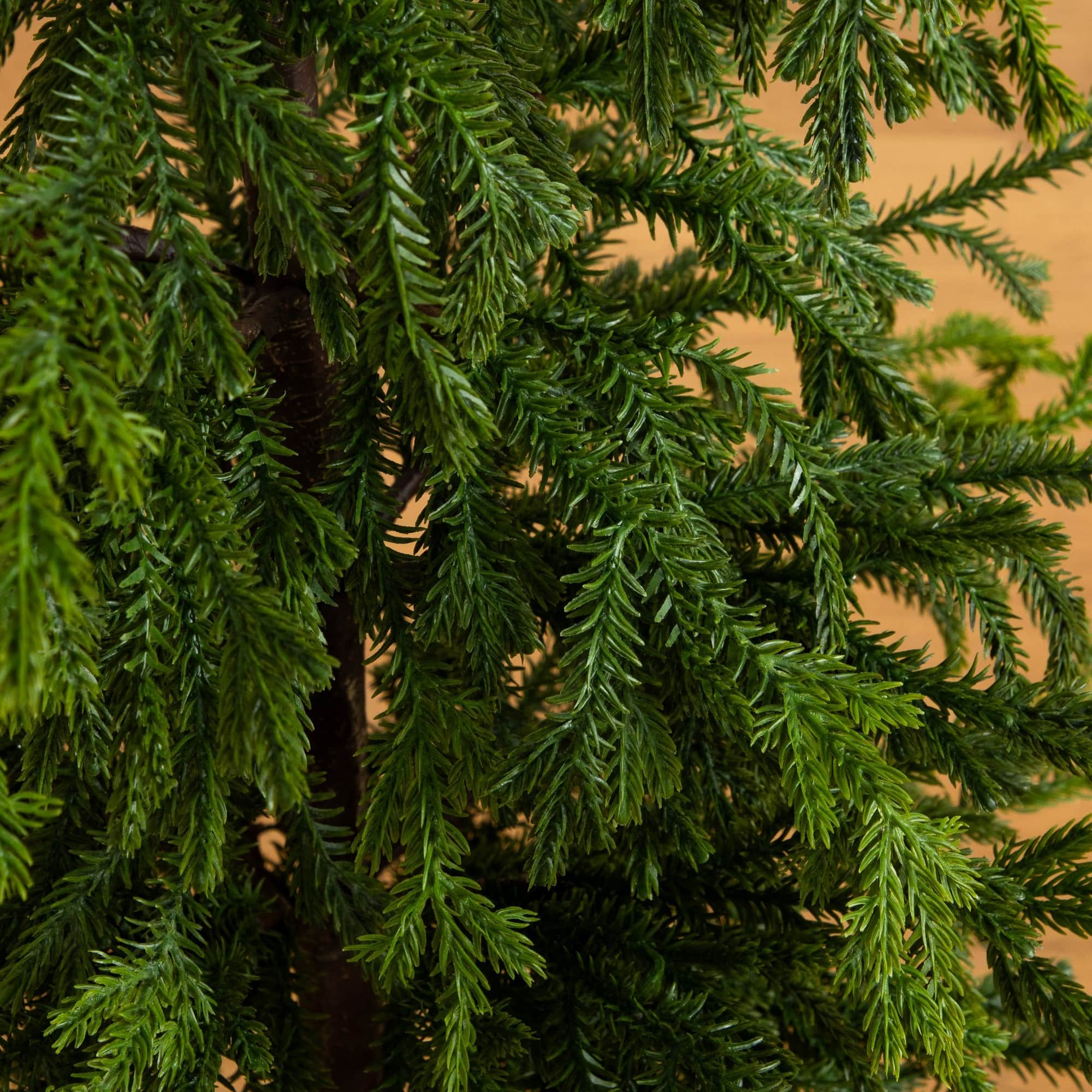Nearly Natural 4ft. Artificial Real Touch Natural Look Norfolk Island Pine in Tin Planter