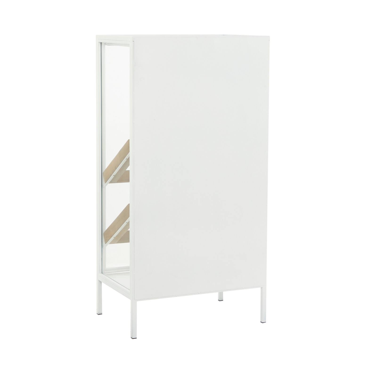 White Metal Farmhouse Standing Wine Rack 41" x 21" x 14"