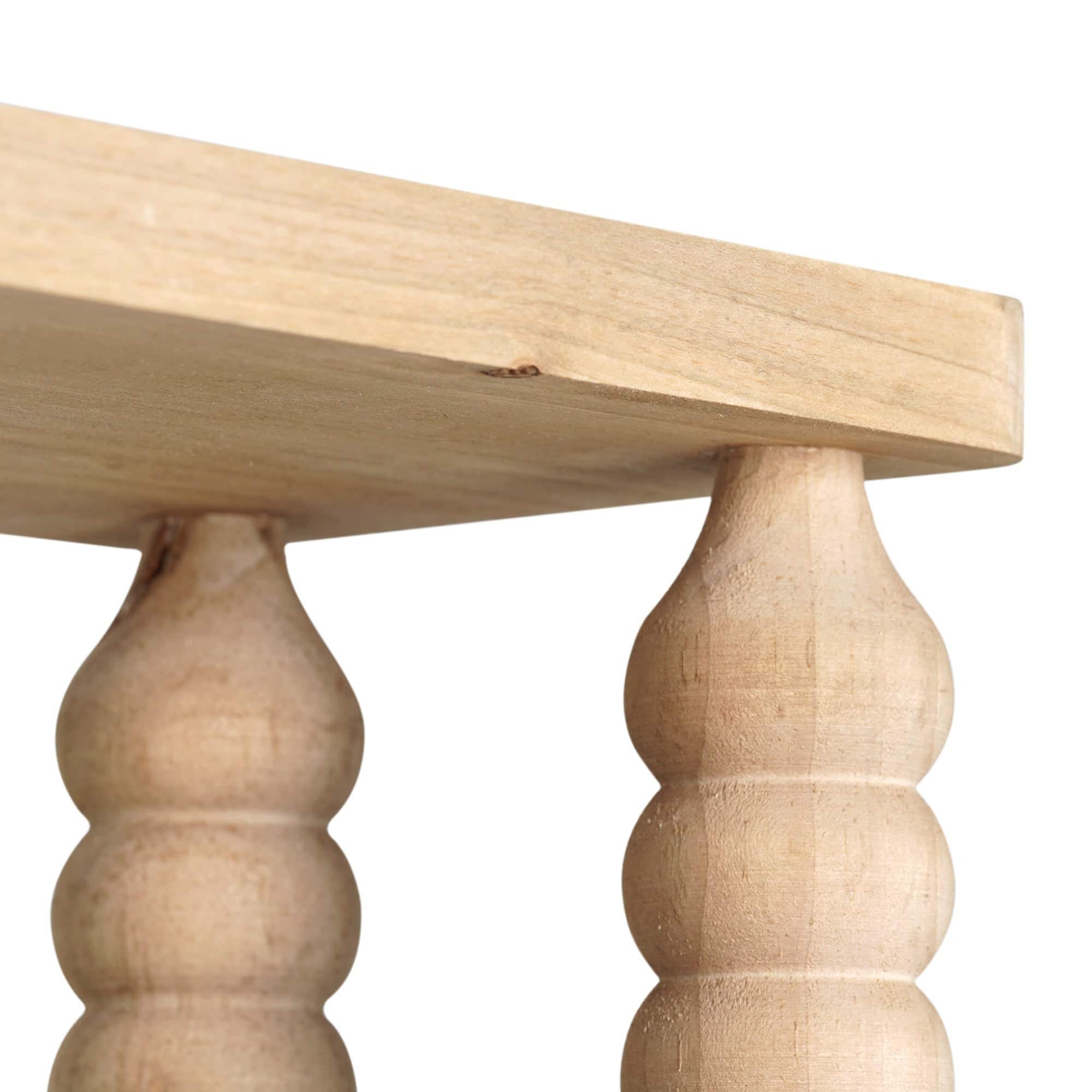 American Art Decor Galleon Wall Shelf, Brown - 22" x 9"