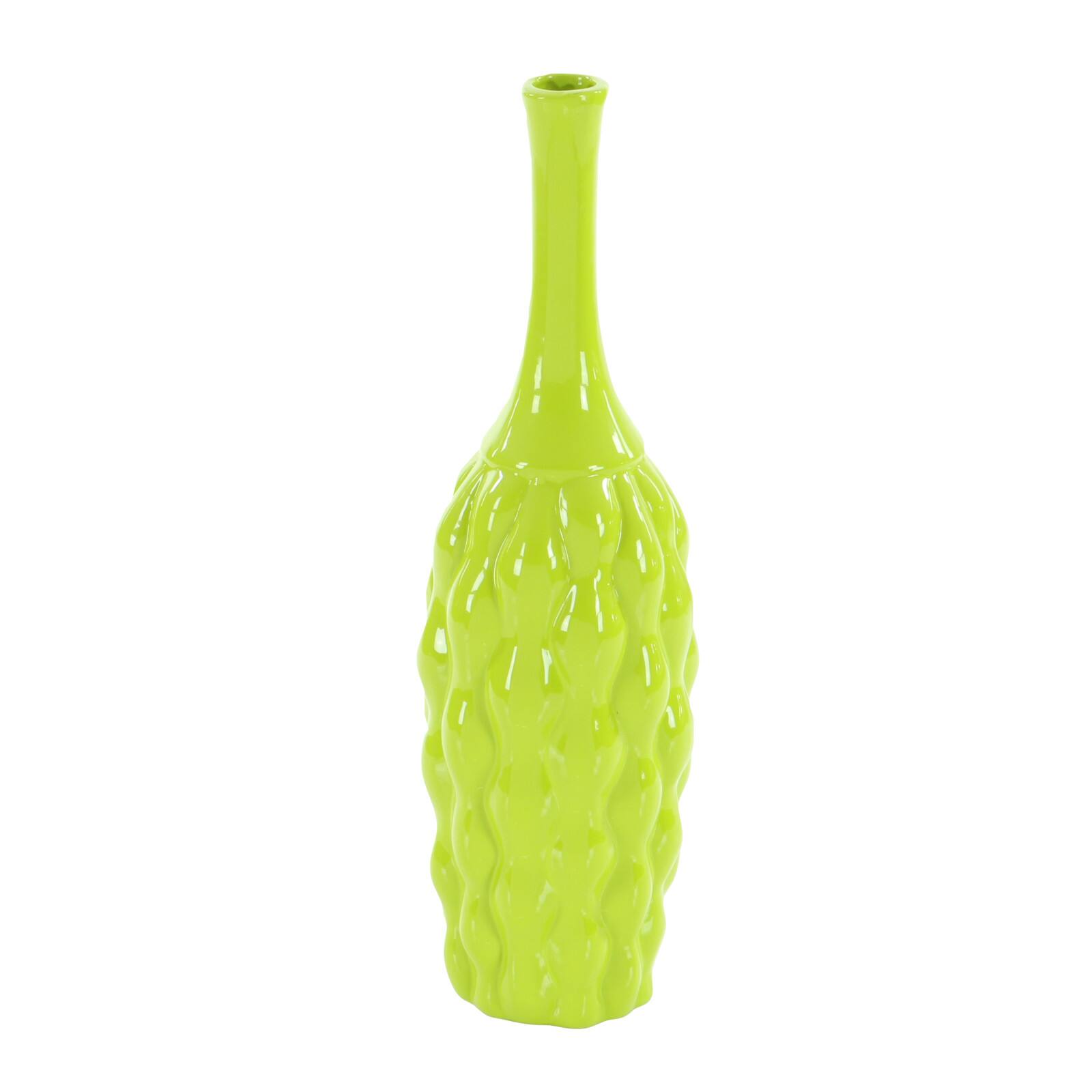 18" Bright Ceramic Coastal Vase Set