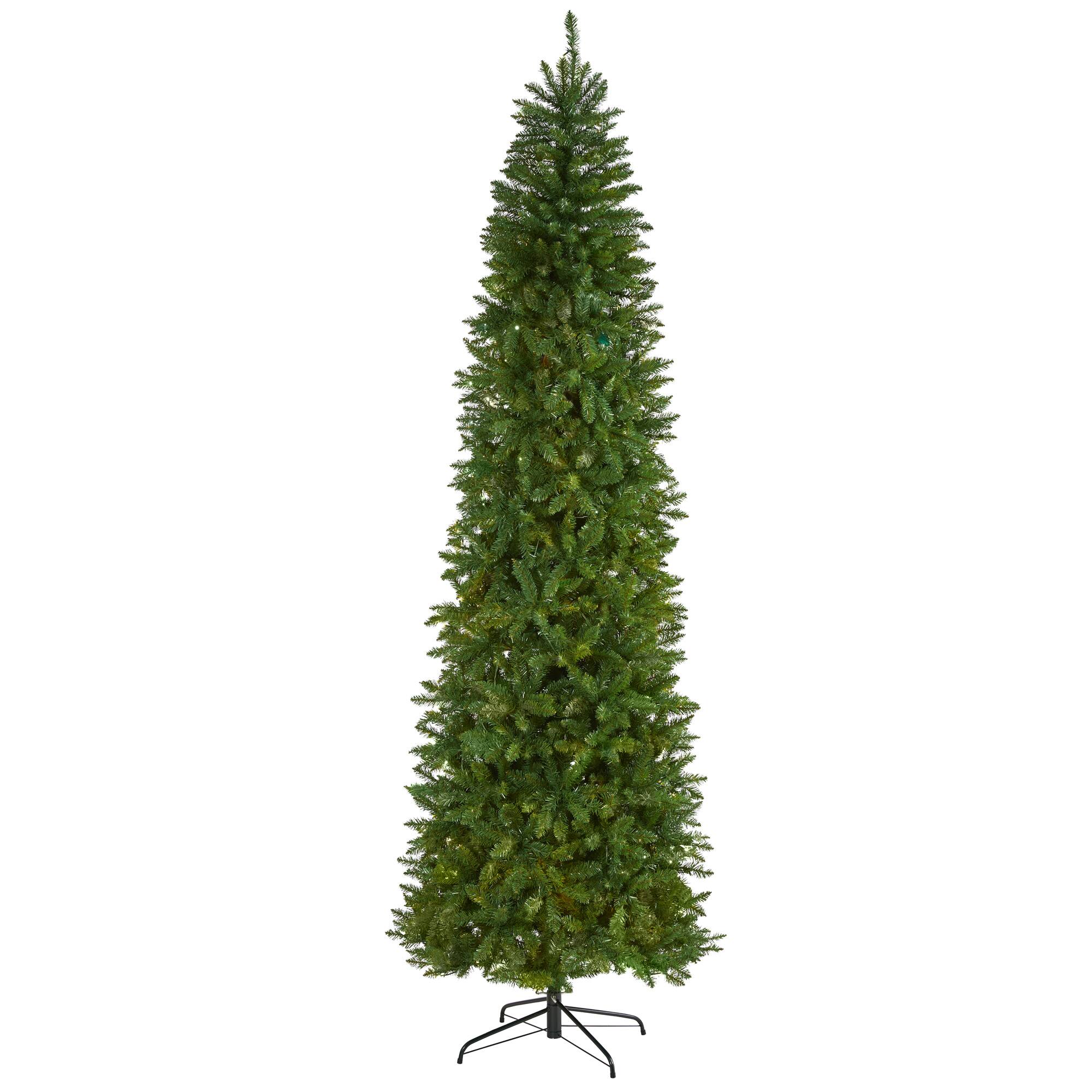 9ft. Unlit Slim Green Mountain Pine Artificial Christmas Tree