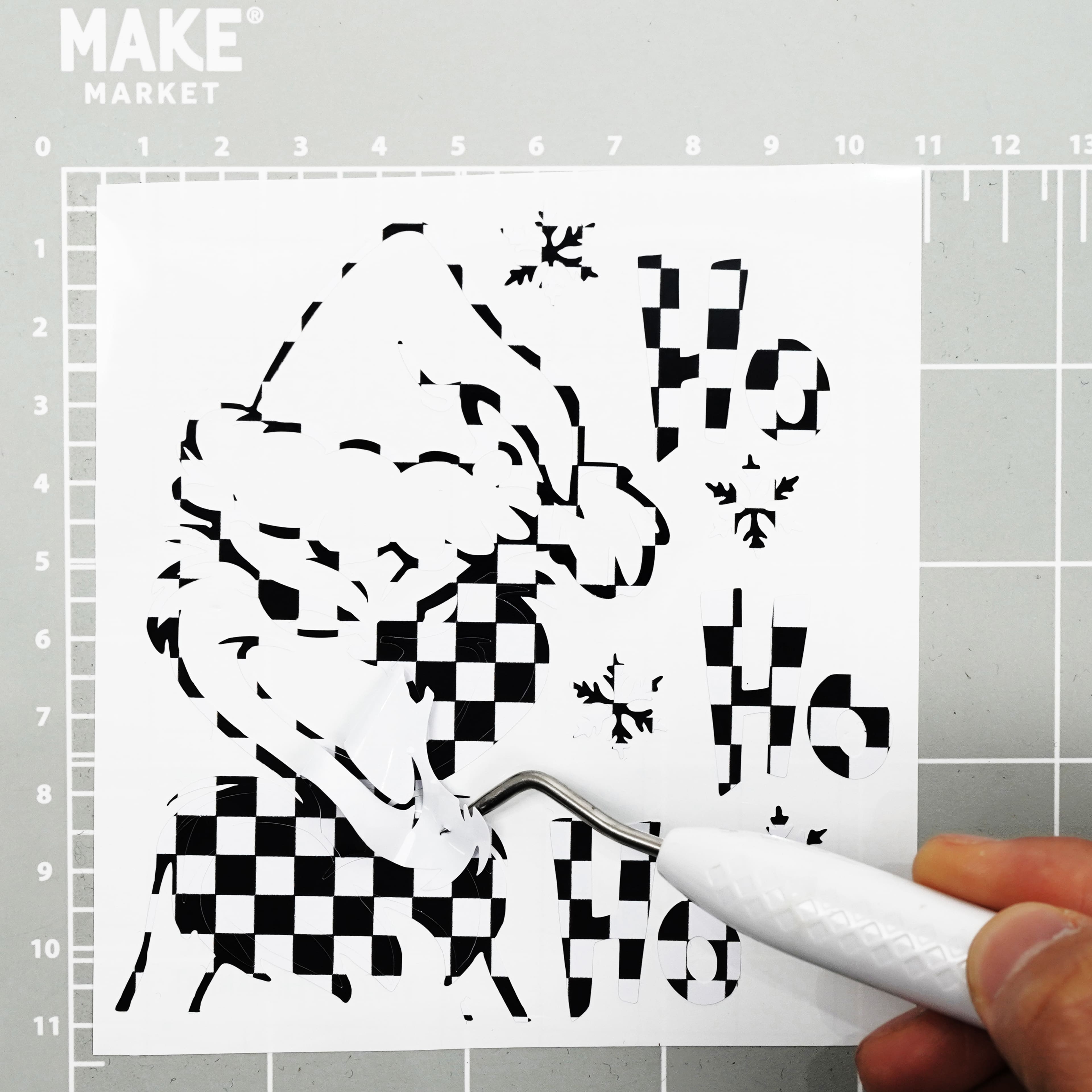 12 Pack: Checker Pattern Permanent Vinyl by Make Market®