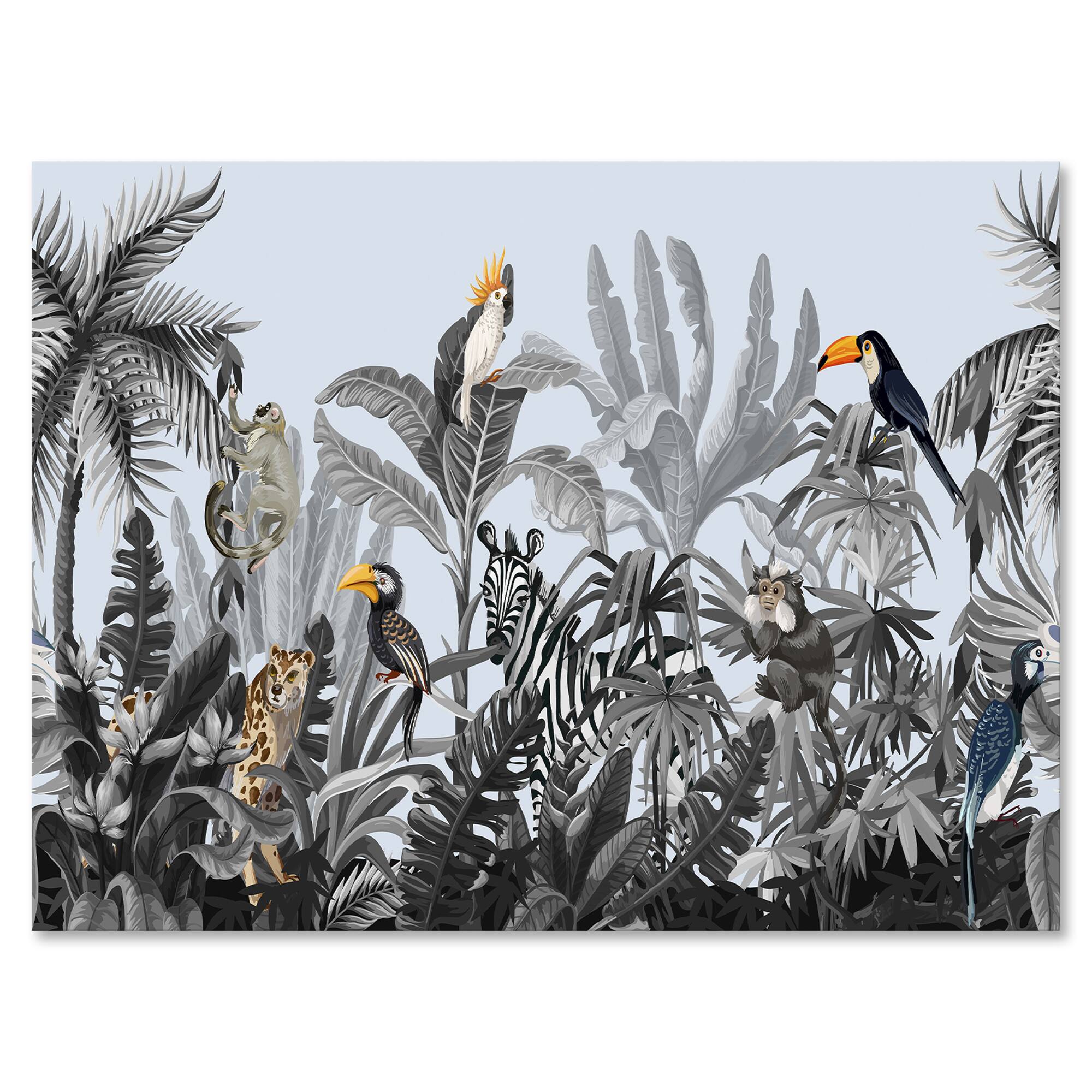 Designart - Chinoiserie With Birds and Peonies VIII - Farmhouse Canvas Wall Art Print