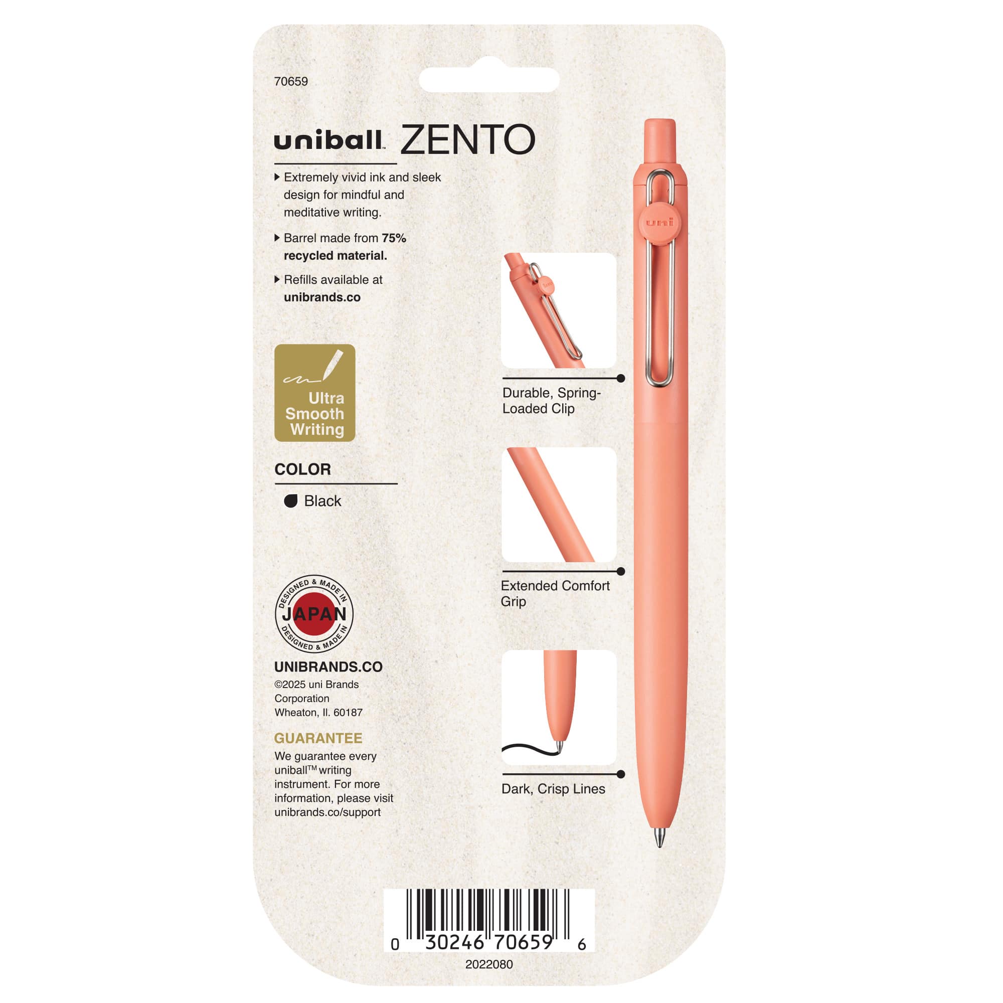 uniball™ Zento 0.7mm Liquid Gel Ink Boho Collection Retractable Gel Pen Set