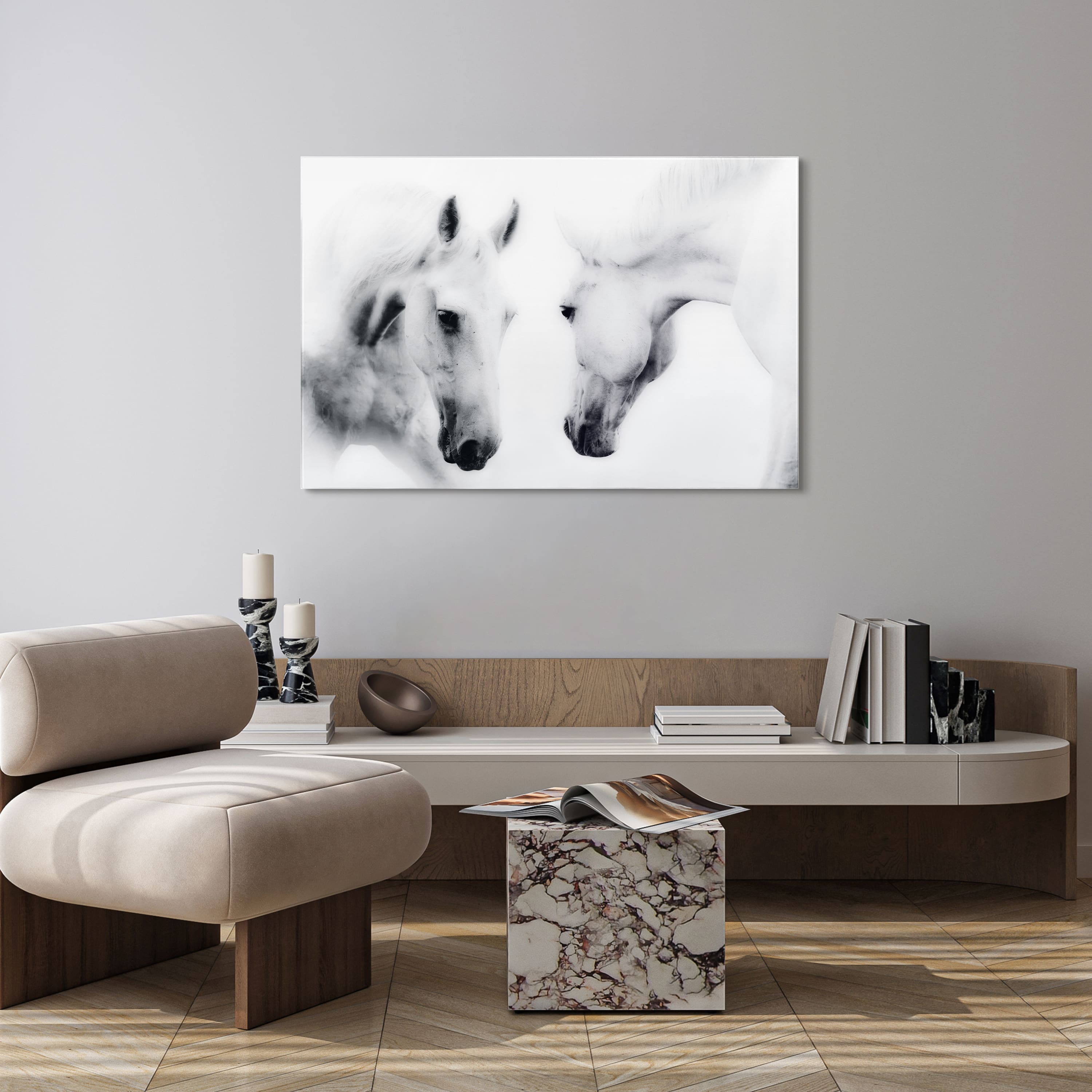 Empire Art Direct 48" x 32" Reflection Frameless Free Floating Tempered Glass Wall Art