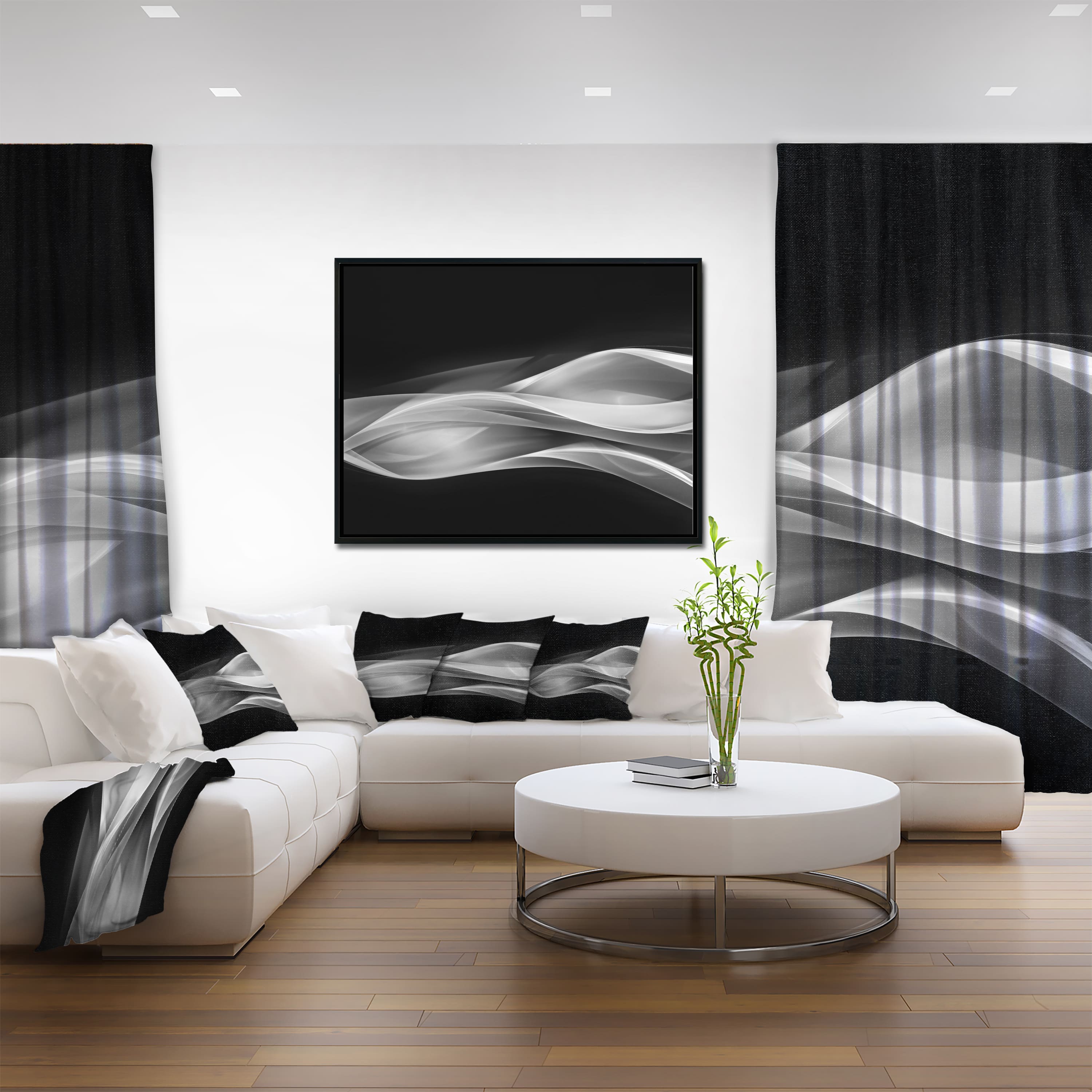 Designart - Glittering Silver Pattern