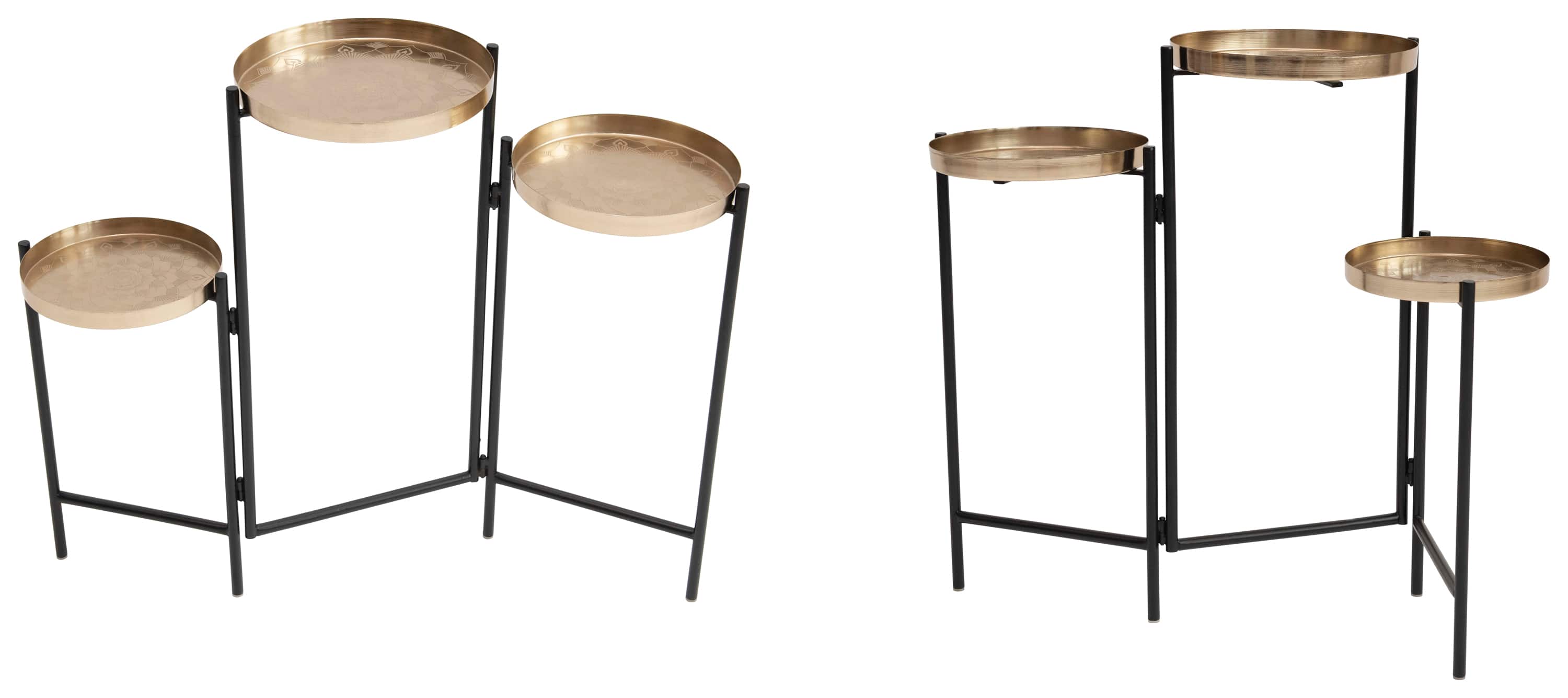 Hello Honey® 30" Foldable 3-Tier Plant Stand with Tray-Style Tops
