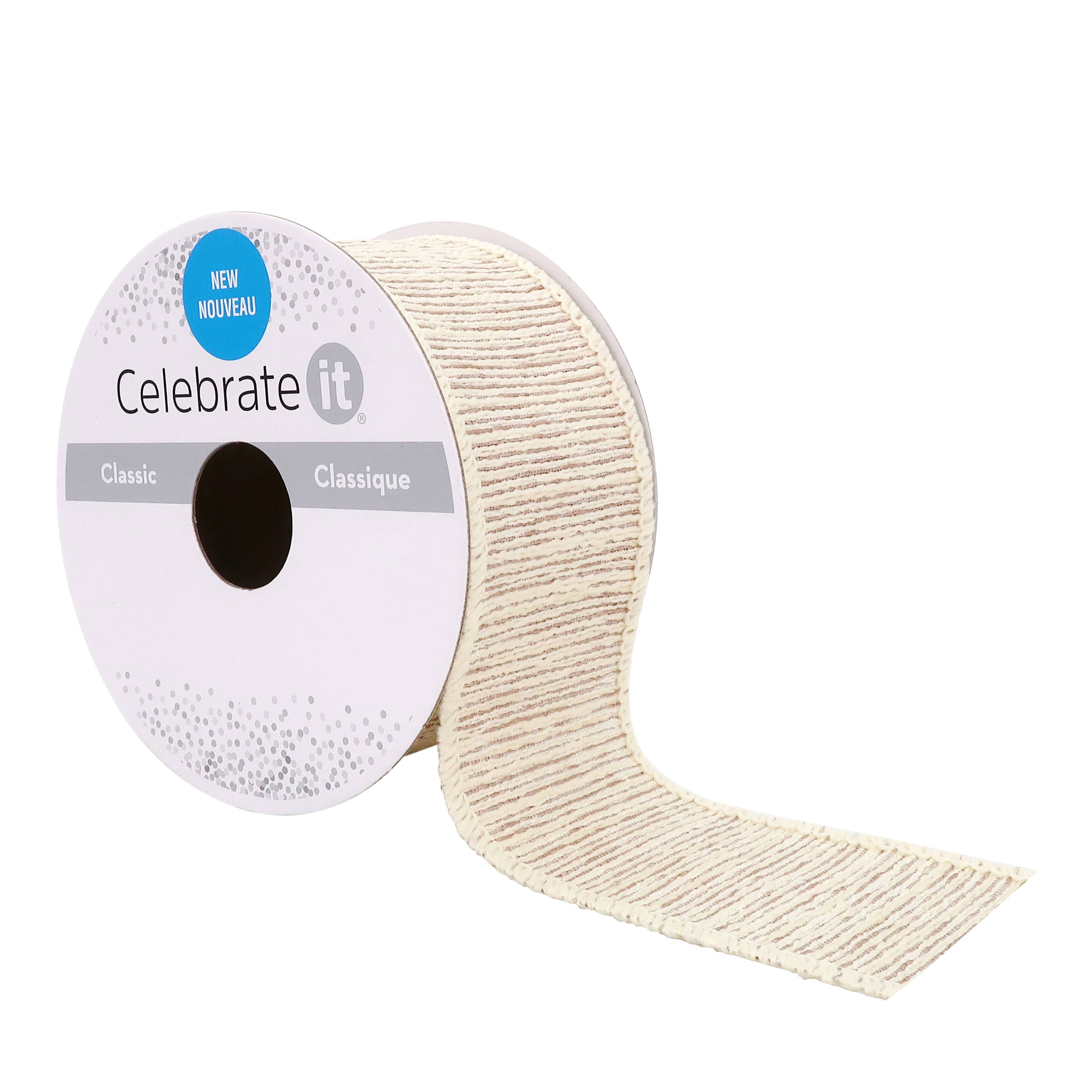 1.5'' x 2yd. Wired Faux Bark Ribbon by Celebrate It®