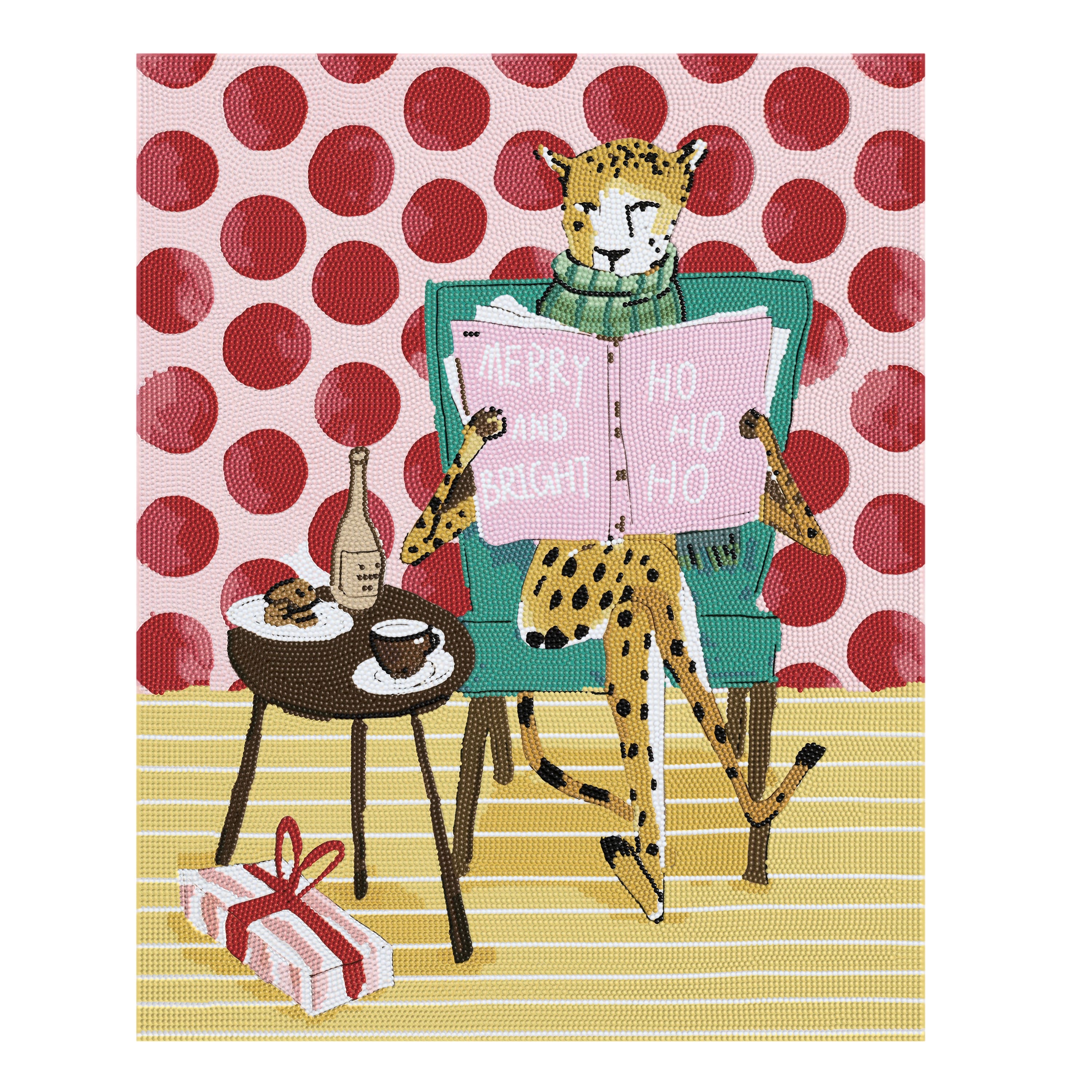 Michaels, 16" x 20" Reading Jaguar Diamond Art Kit by Make Market® – Category: Diamond Painting Kits