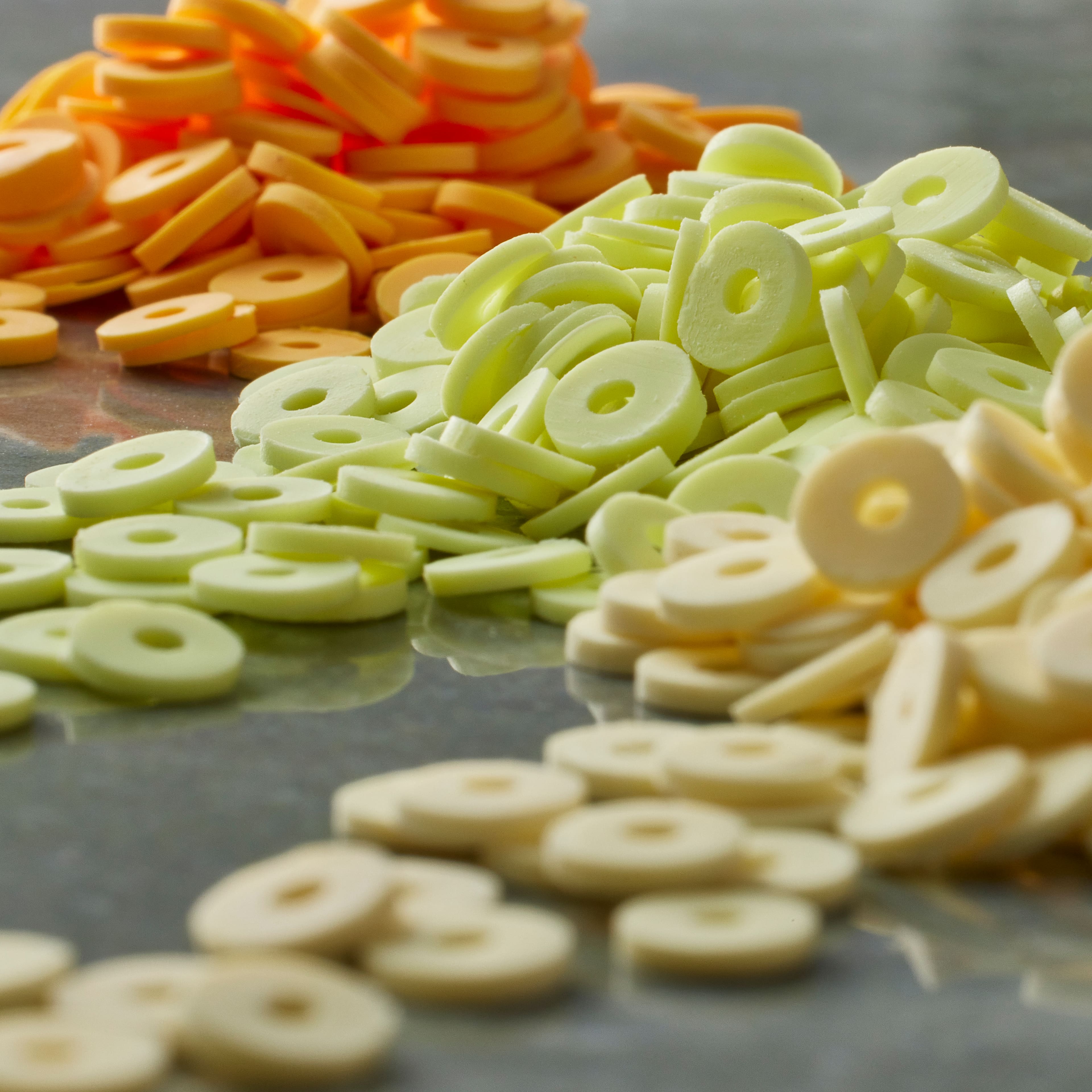 12 Pack: PVC Rondelle Spacer Heishi Beads