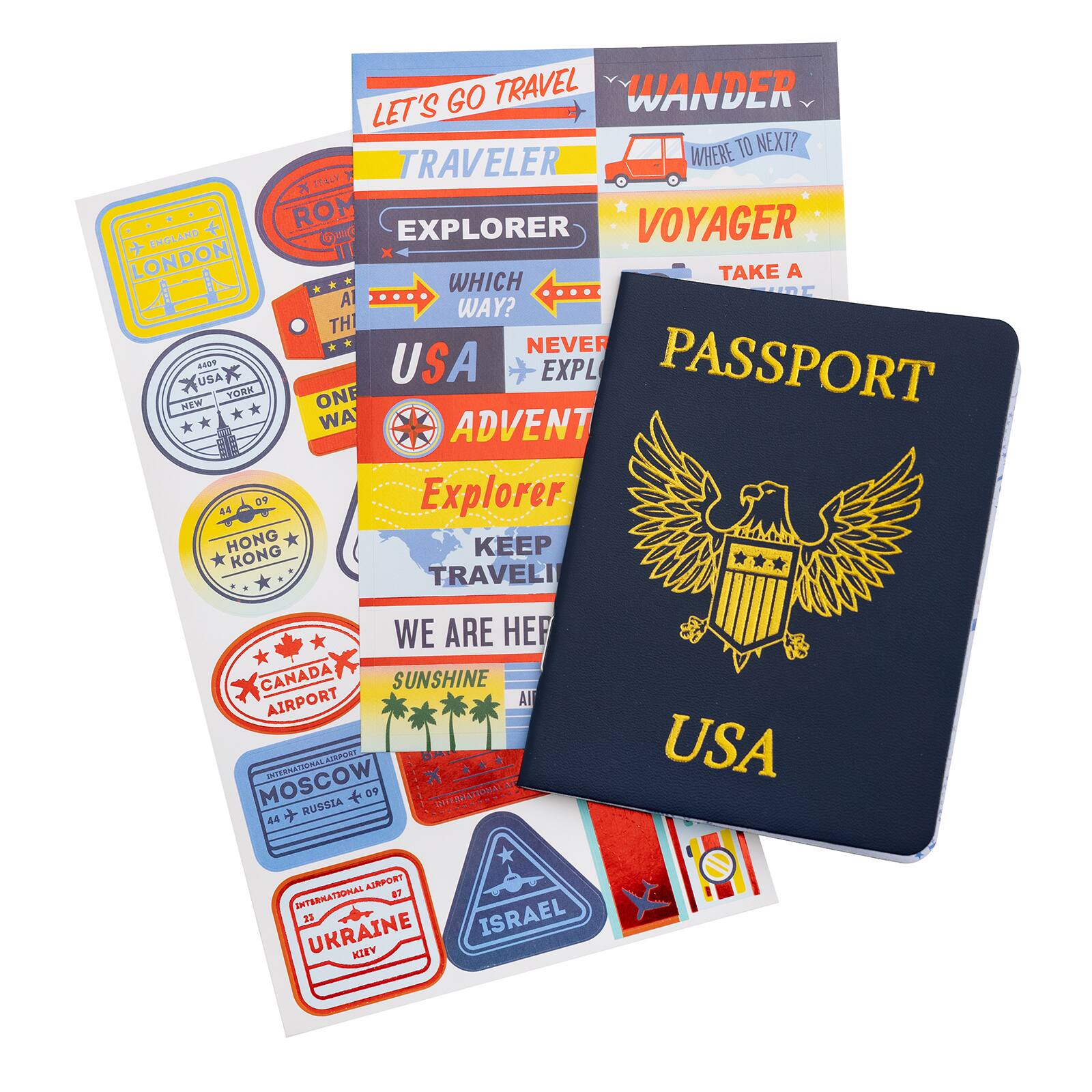 12 Pack: Passport & Travel Stickers by Recollections™