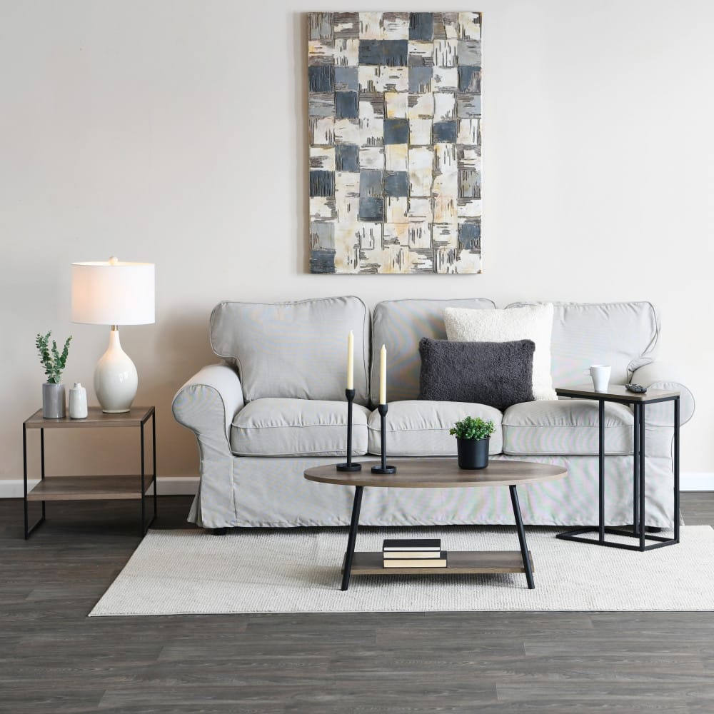Household Essentials 25" Jamestown C-Shaped End Table