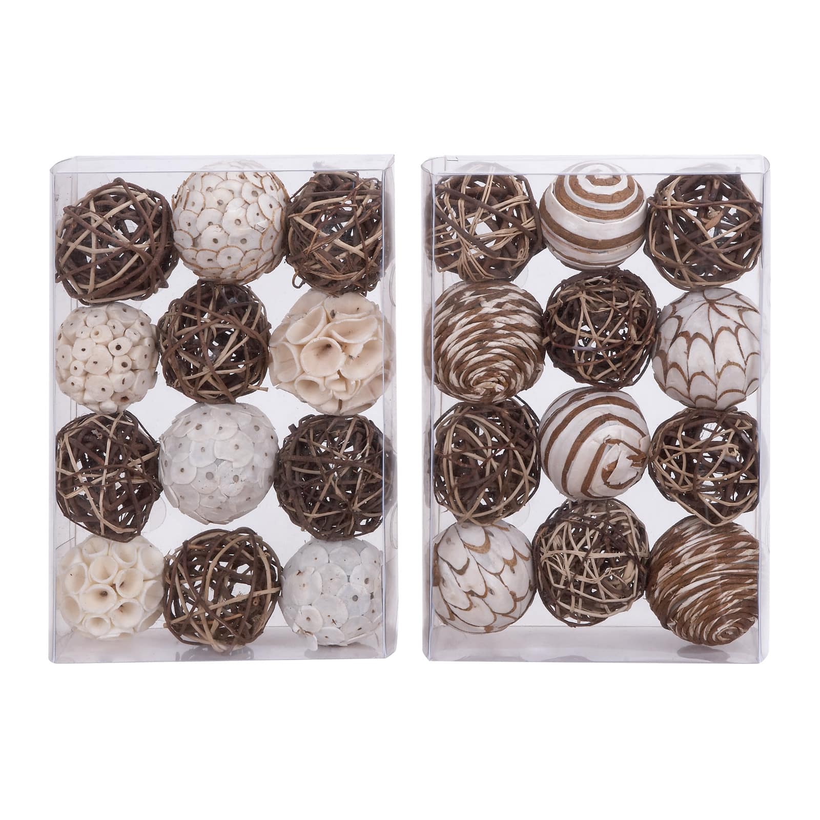 3" Natural Dried Floral Vase Filler Orb Set