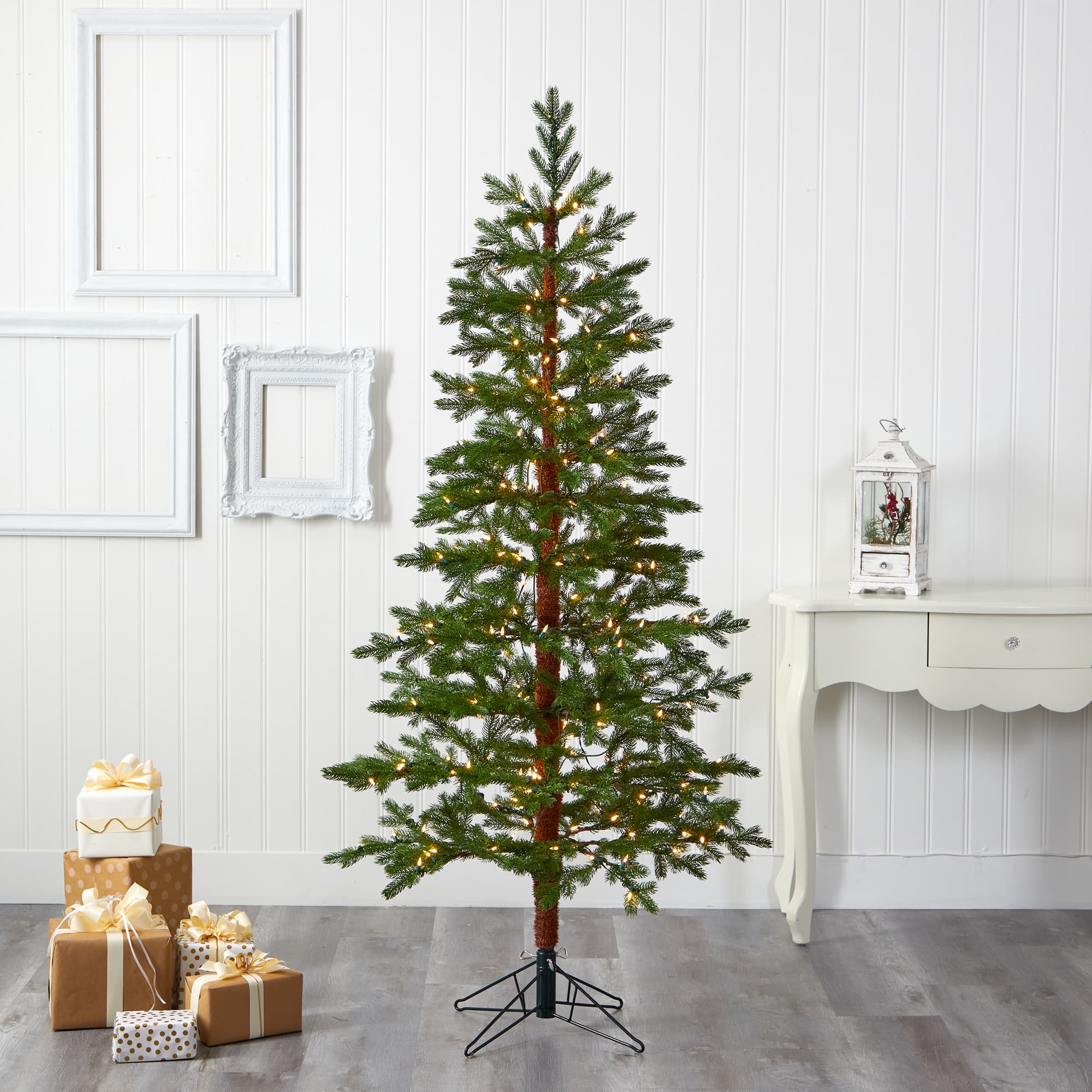 6.5ft. Pre-Lit Fairbanks Fir Artificial Christmas Tree, Clear LED Lights
