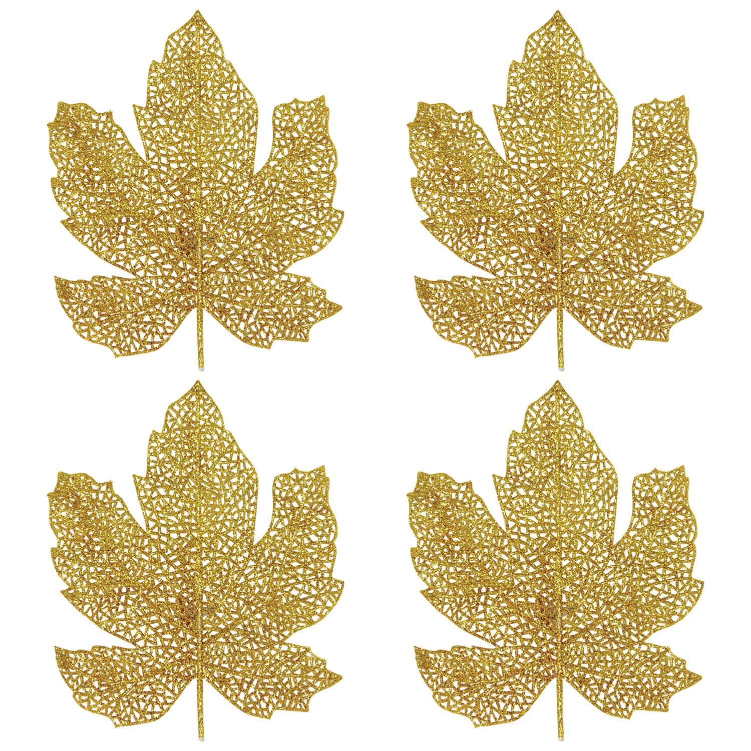 Beistle 7" Glittered Fall Leaves, 8ct.