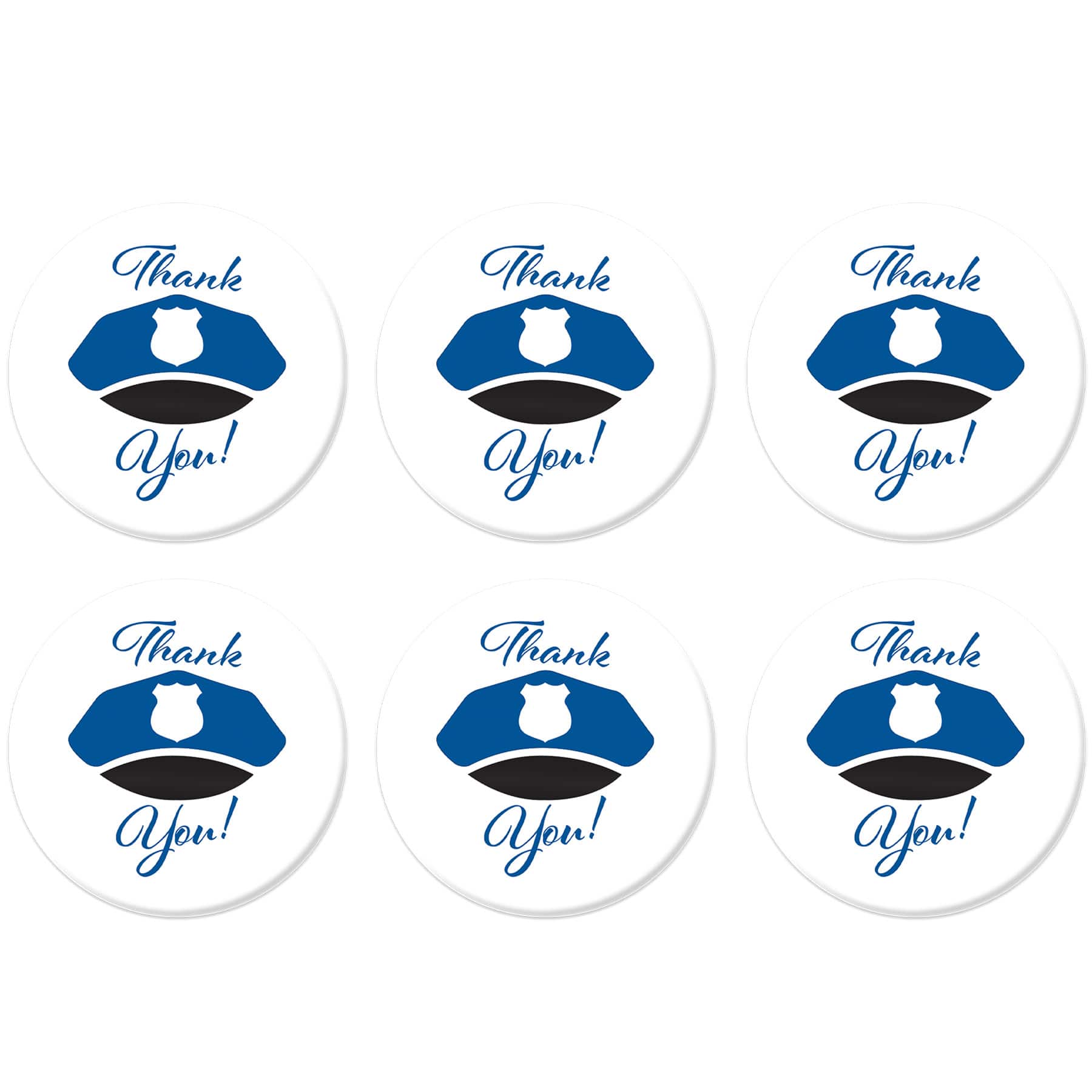 Beistle 2" Thank You Law Enforcement Buttons, 6ct.