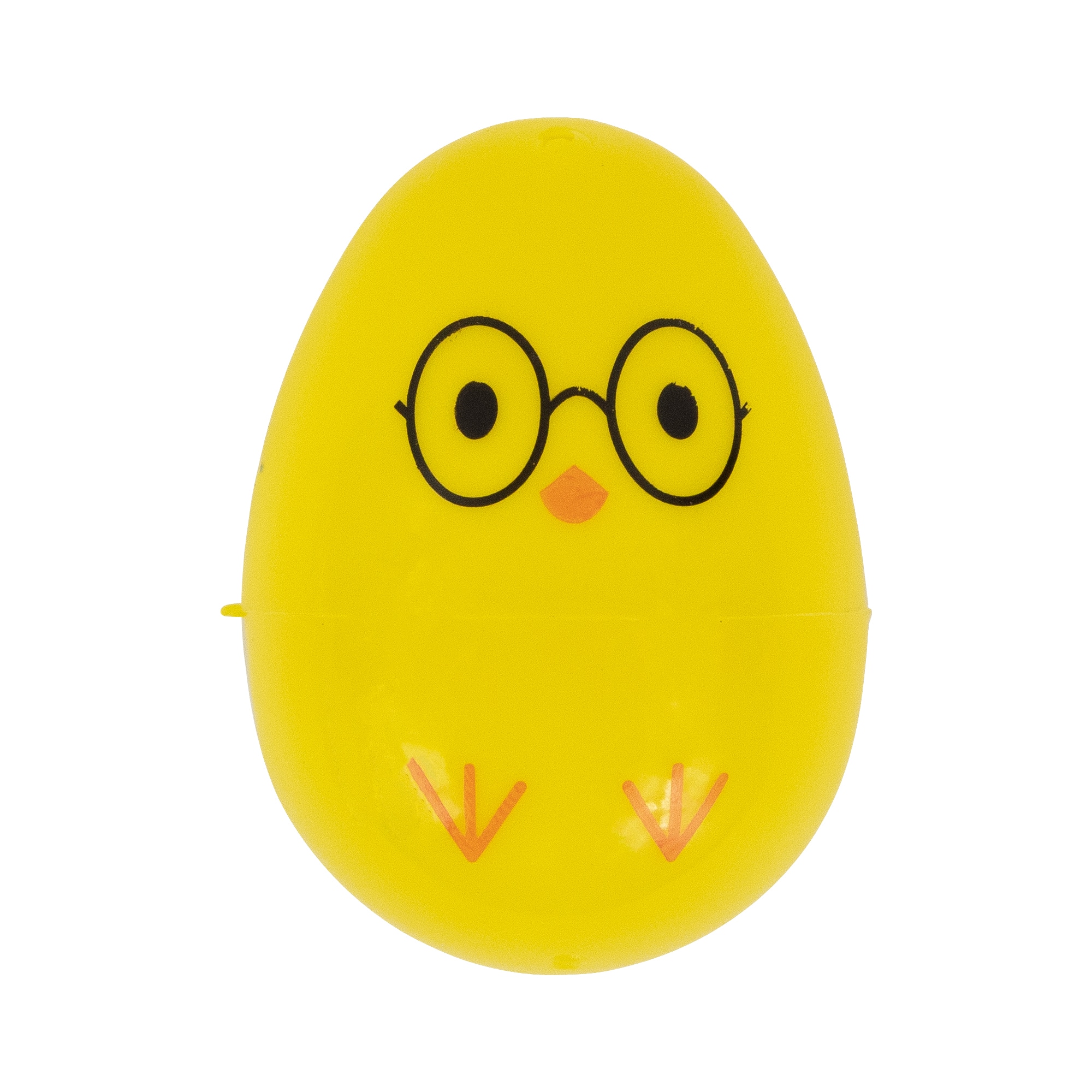 Yellow Chick Wearing Glasses Fillable Easter Eggs, 8ct.