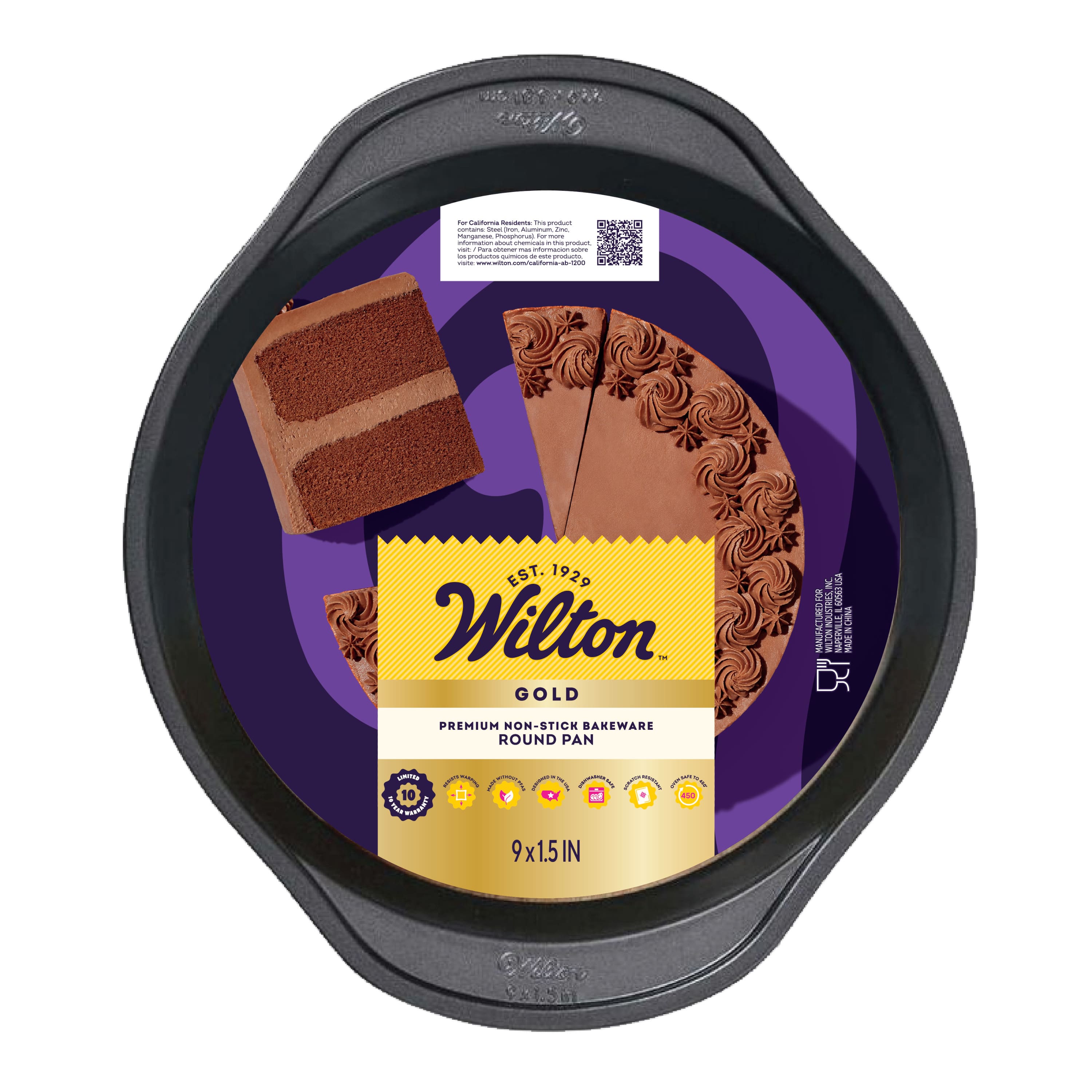 Wilton® Gold Non-Stick Bakeware 9" x 1.5" Round Pan
