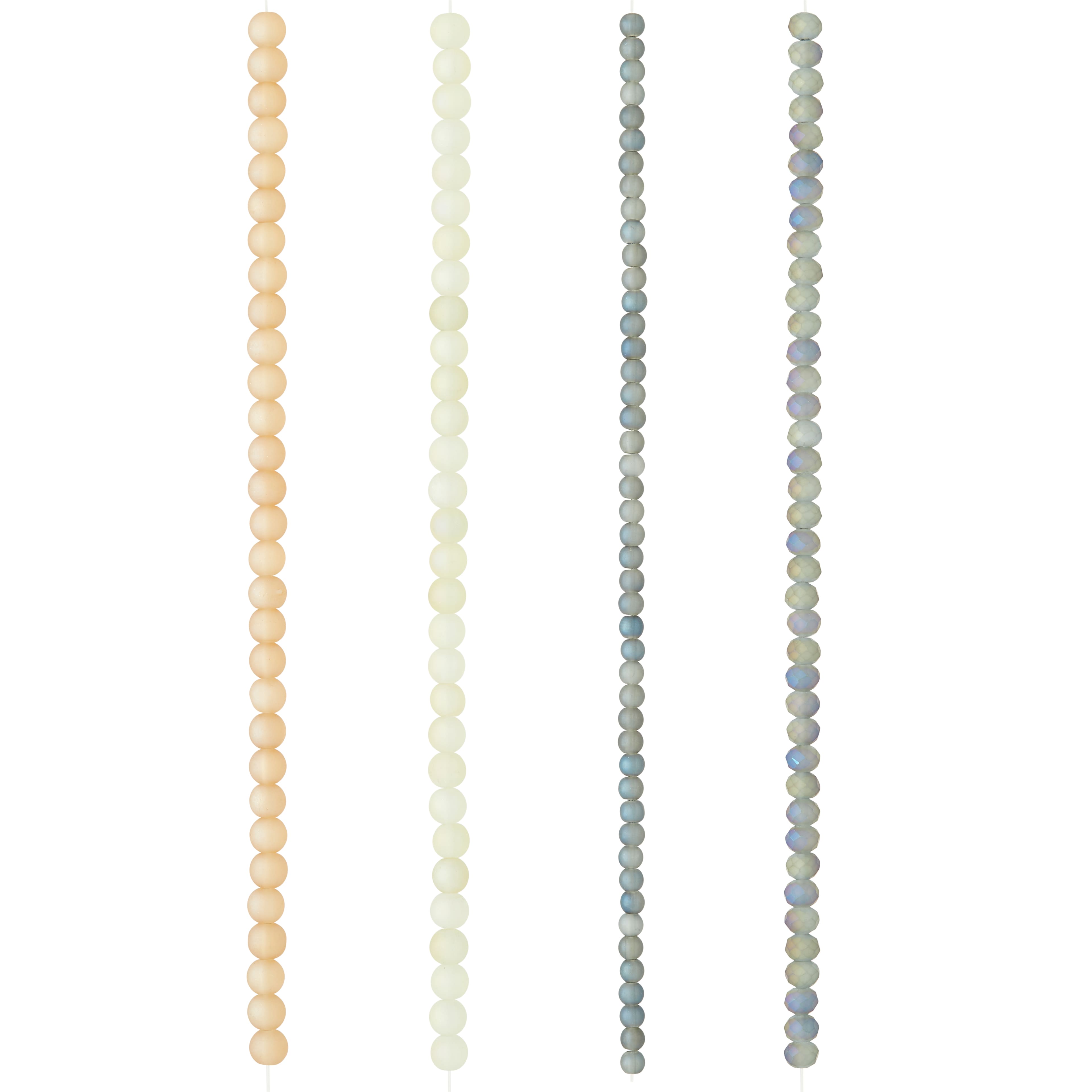 12 Pack: Pastel Pink & Purple Faceted Glass Rondelle Beads by Bead Landing™