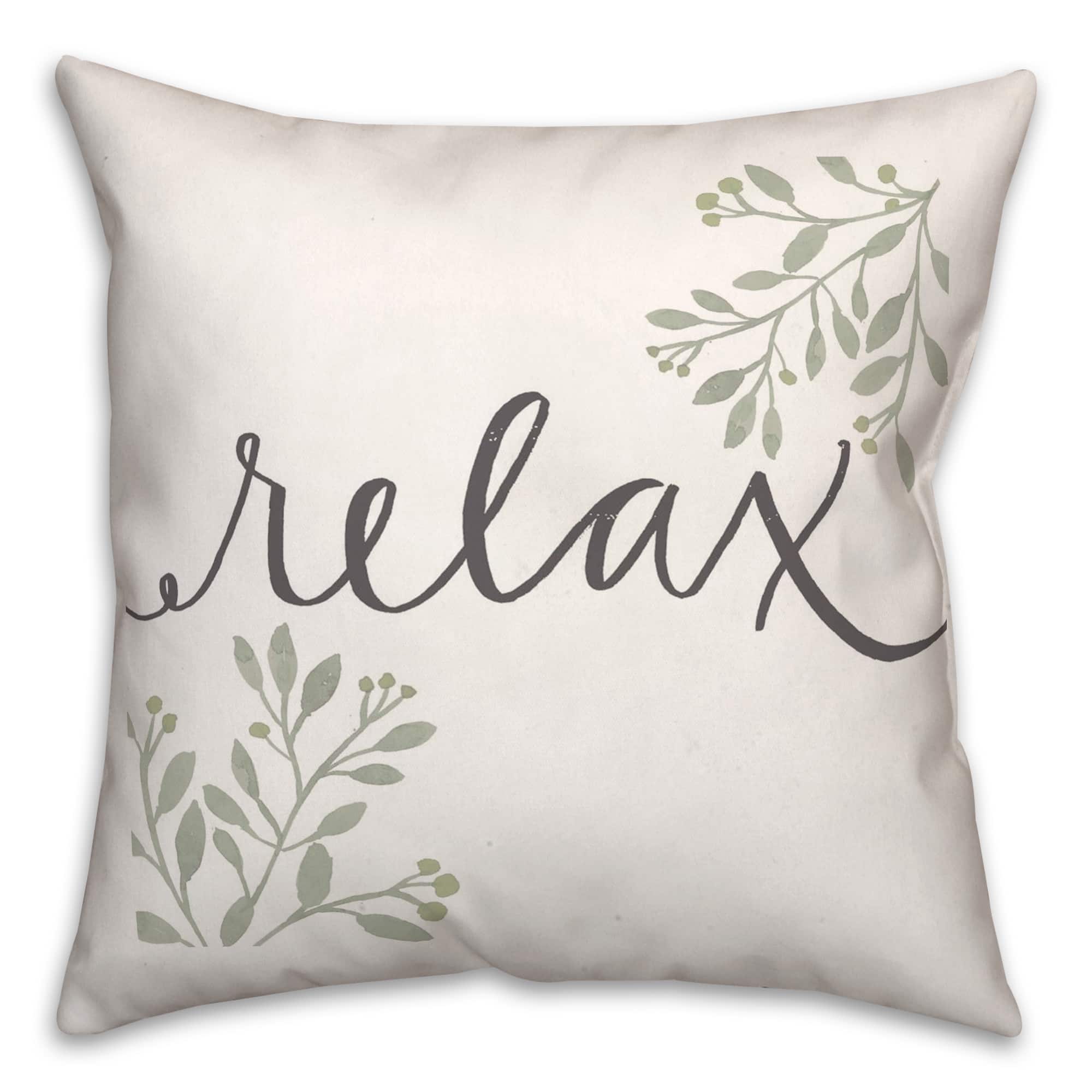 Relax Floral 18" x 18" Throw Pillow
