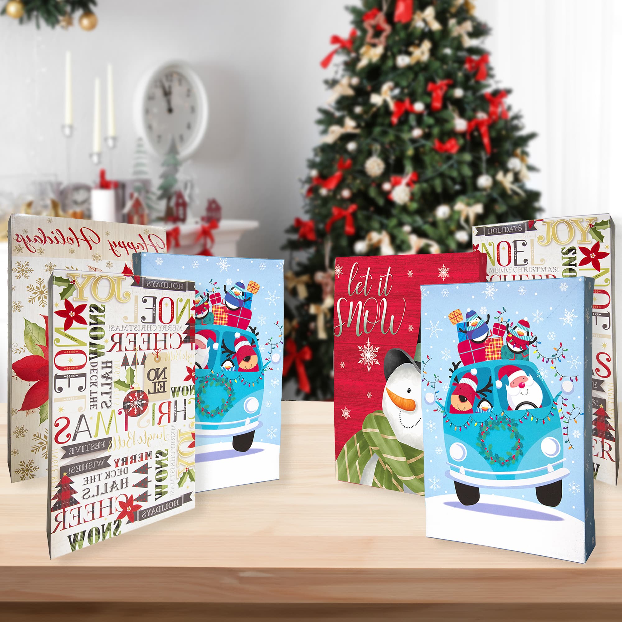 Assorted Large Christmas Gift Boxes, 6pc.