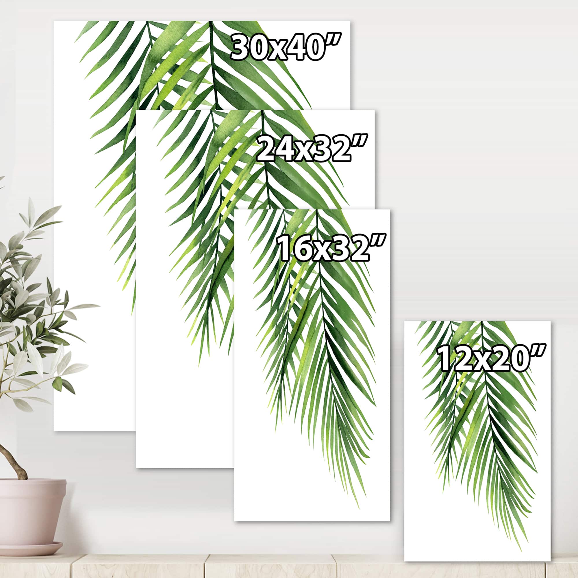 Designart - Detail Tropical Palm Branches