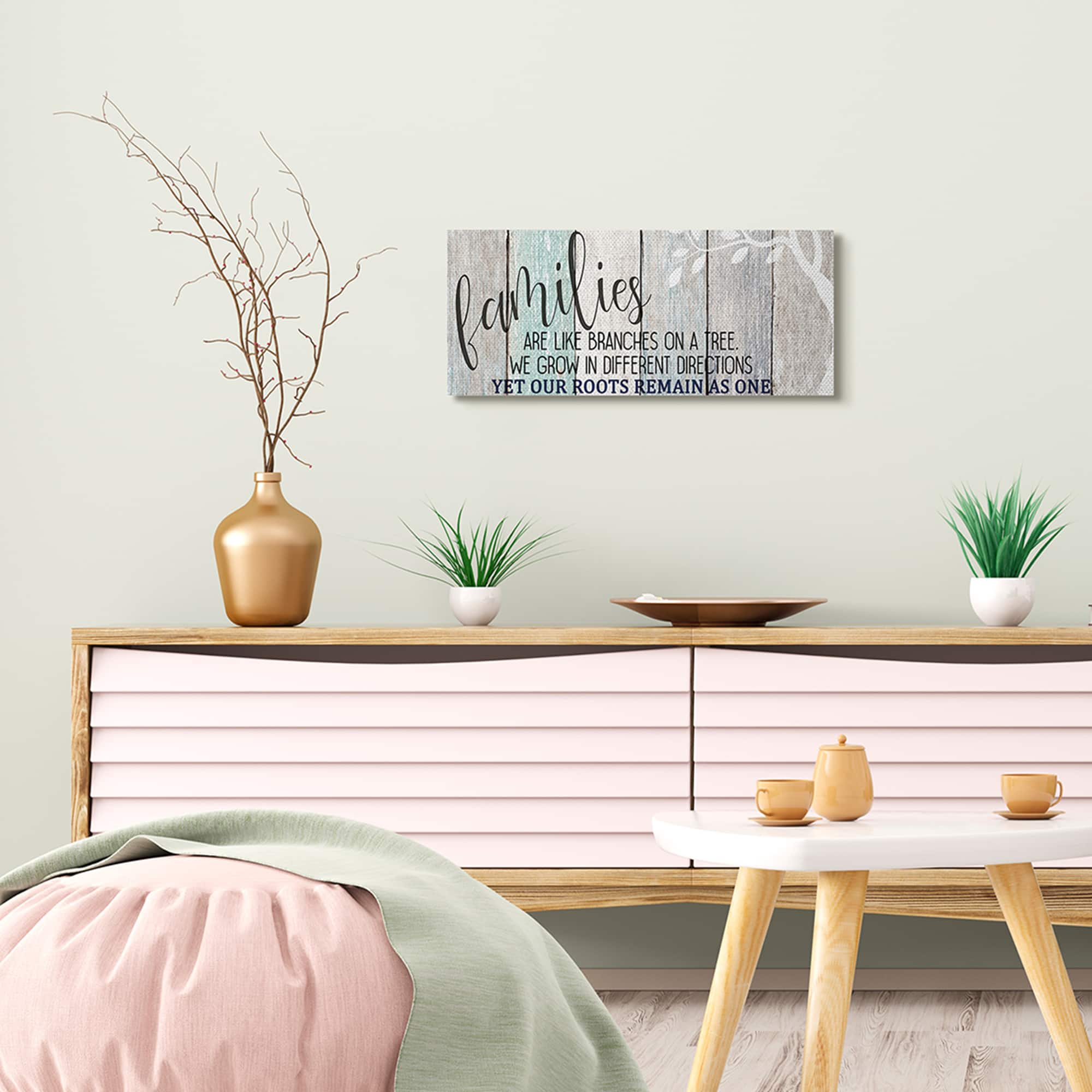 Stupell Industries Families Are Branches Farmhouse Quote Canvas Wall Art