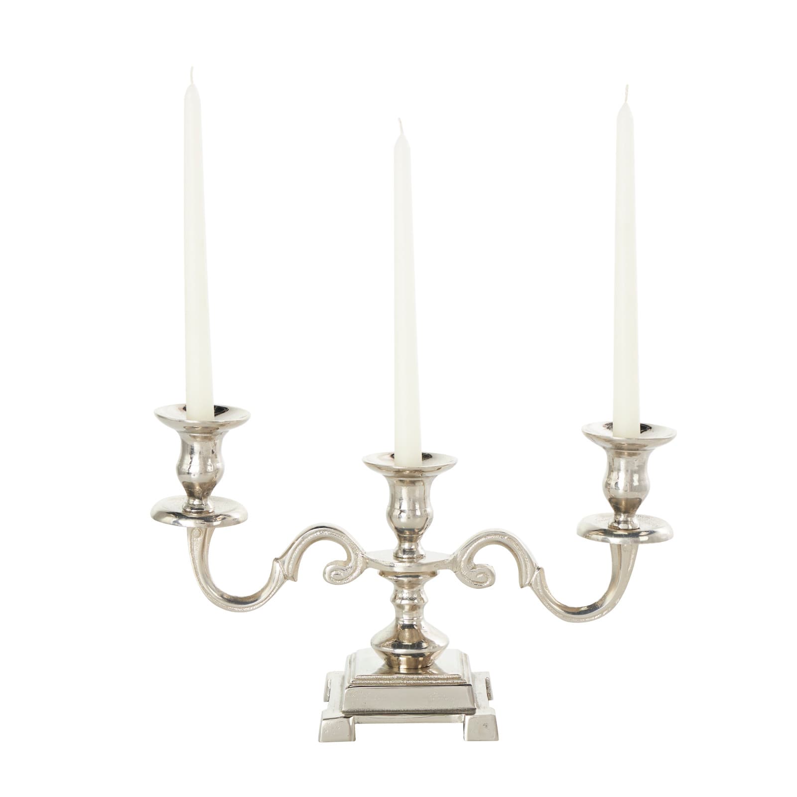 Aluminum Scrolled Candelabra