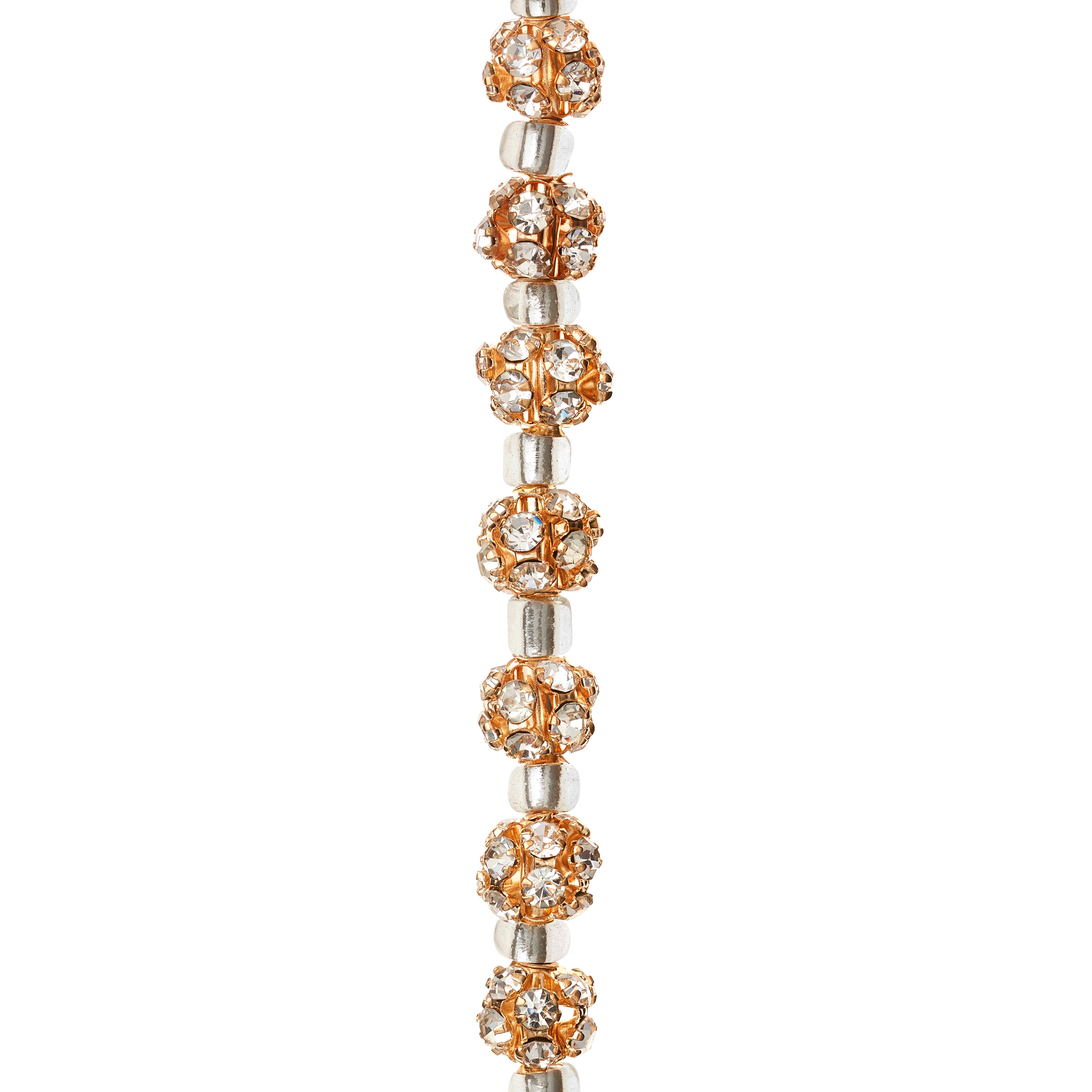 Gold Rhinestone Ball Beads, 6mm by Bead Landing™