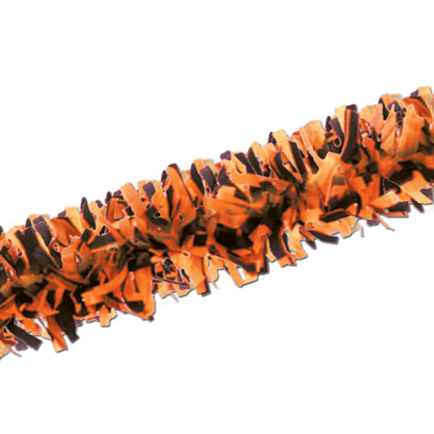 Beistle 25ft. Orange & Black Tissue Festooning Garlands, 2ct.