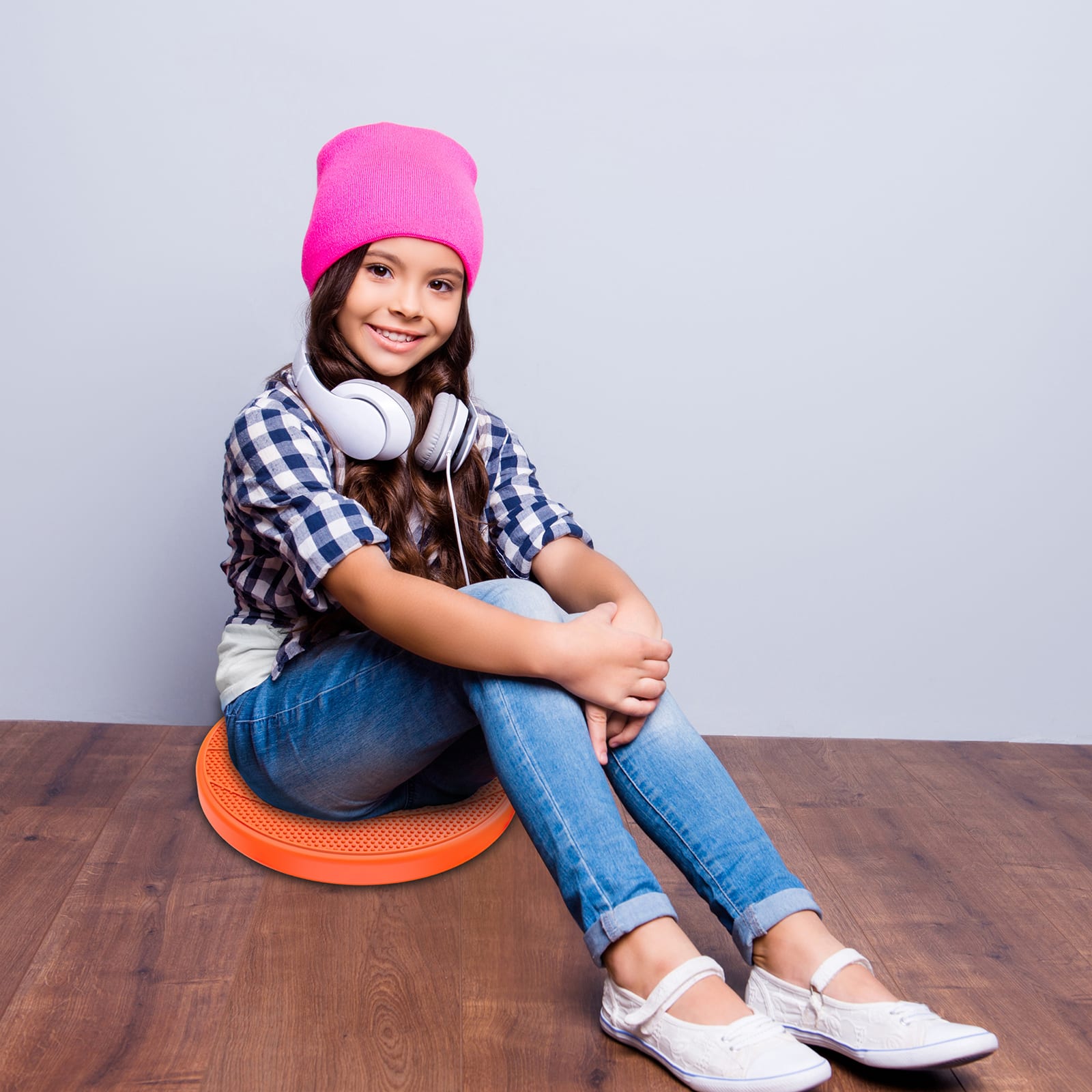 Bouncyband® Orange Basketball Wiggle Seat Sensory Cushion