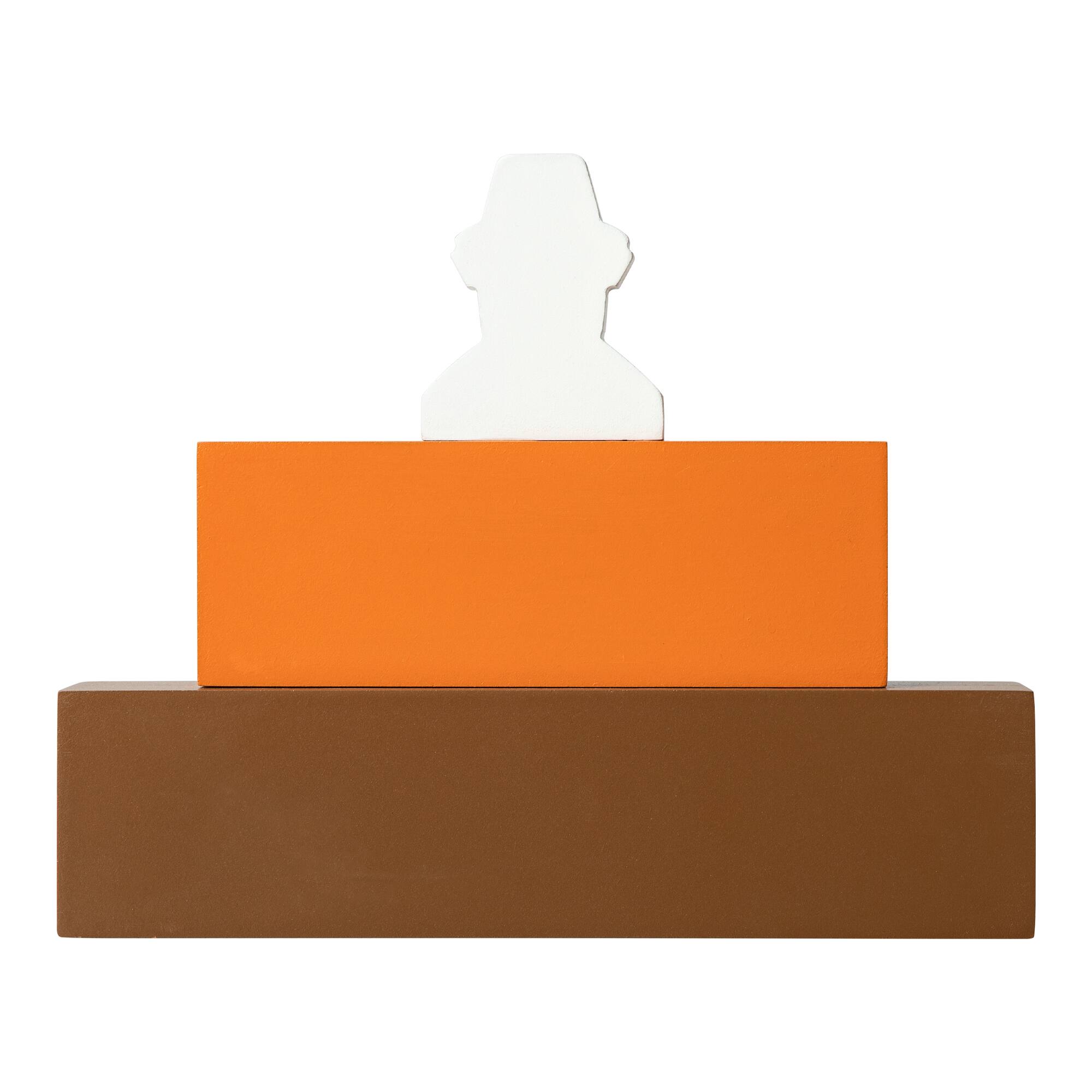 Glitzhome® 9.5" Thanksgiving Wooden Pilgrim Table Block Sign