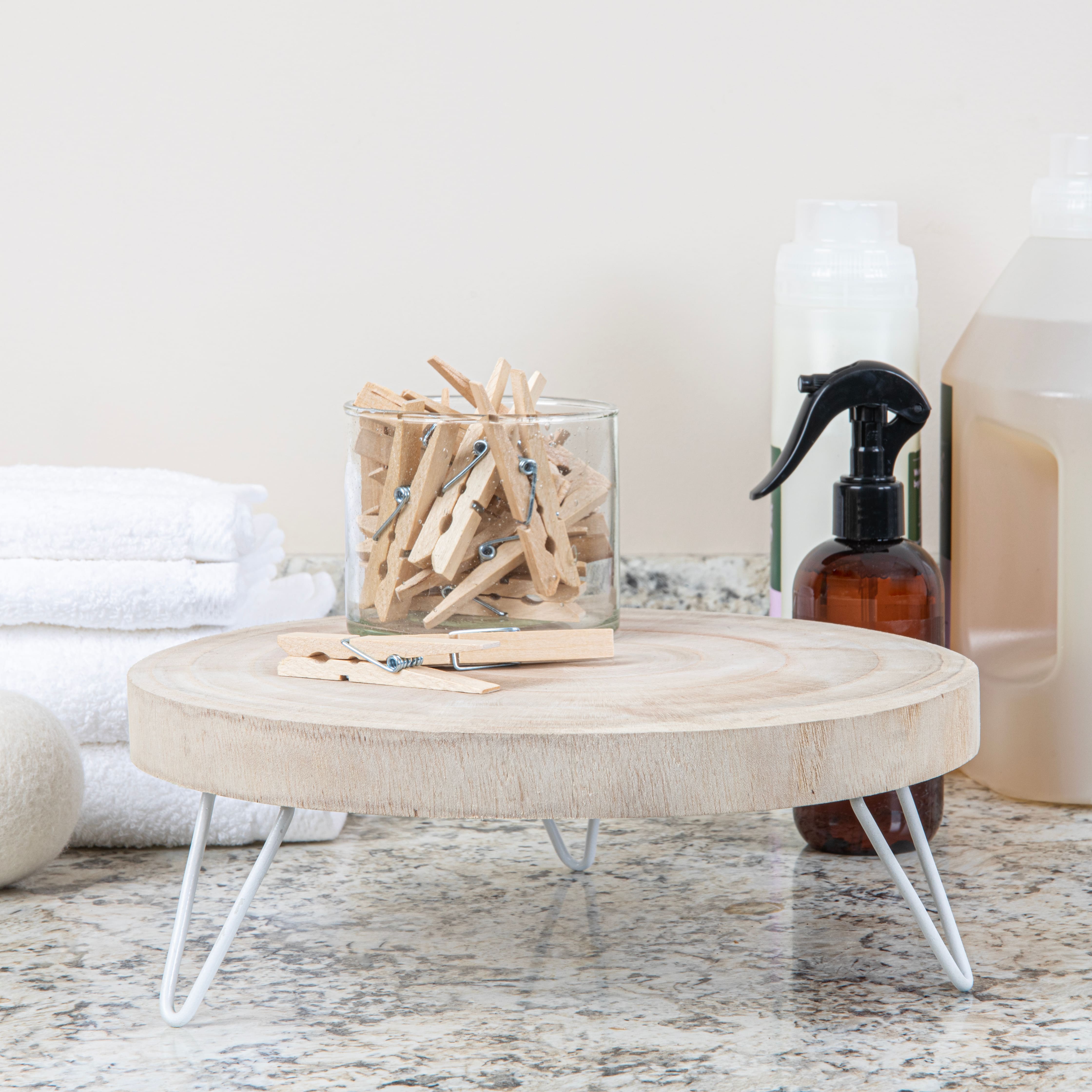 Hello Honey® Decorative Paulownia Wood Pedestal