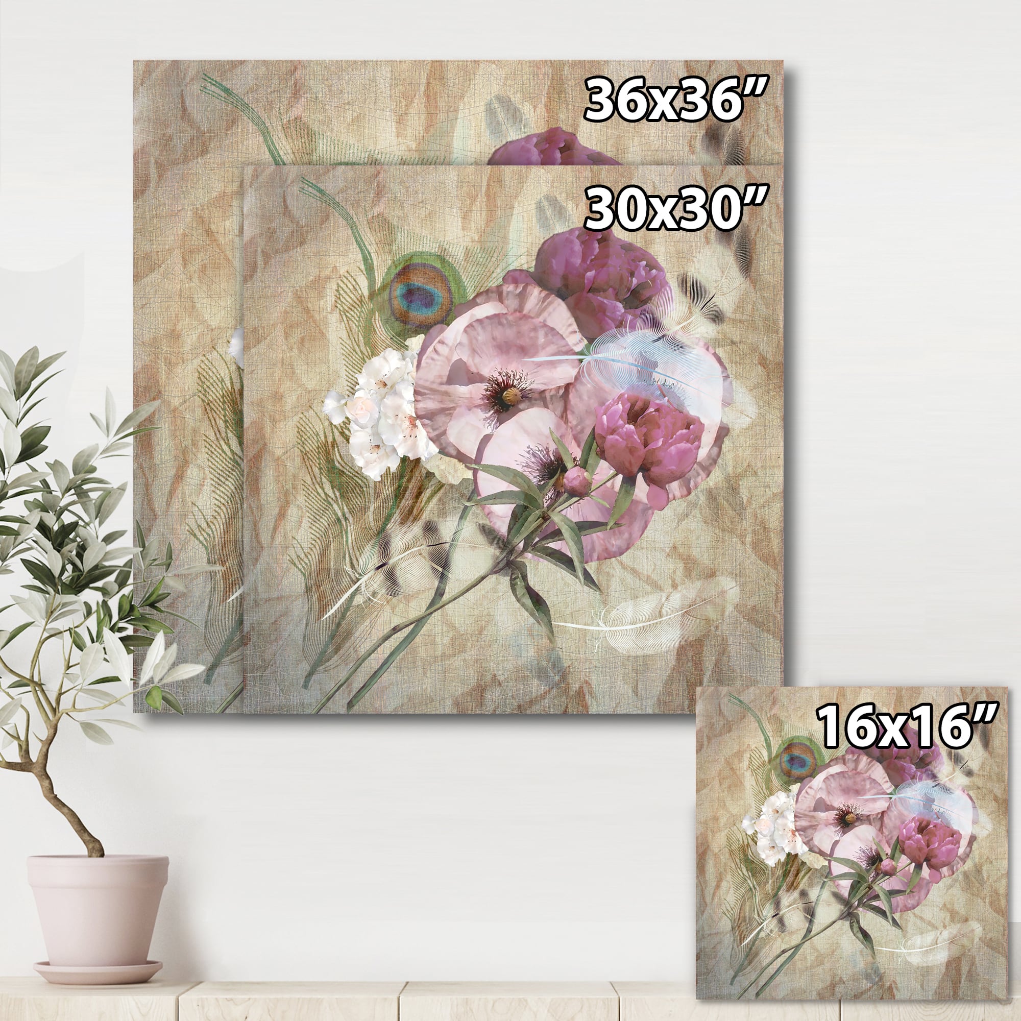 Designart - Iris Bouquet Floral Design