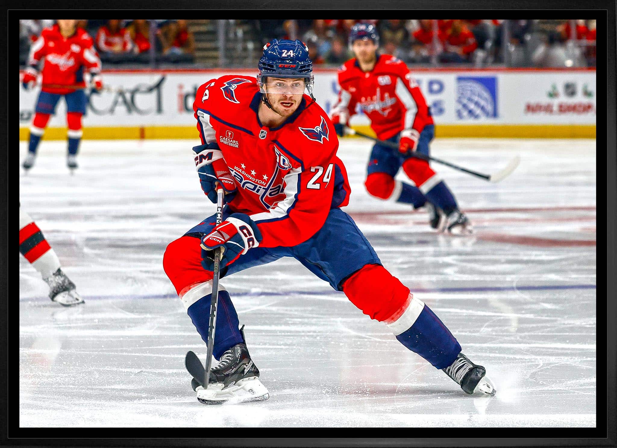 Connor McMichael 20" x 29" Framed Canvas Washington Capitals 31.5" x 22.5"