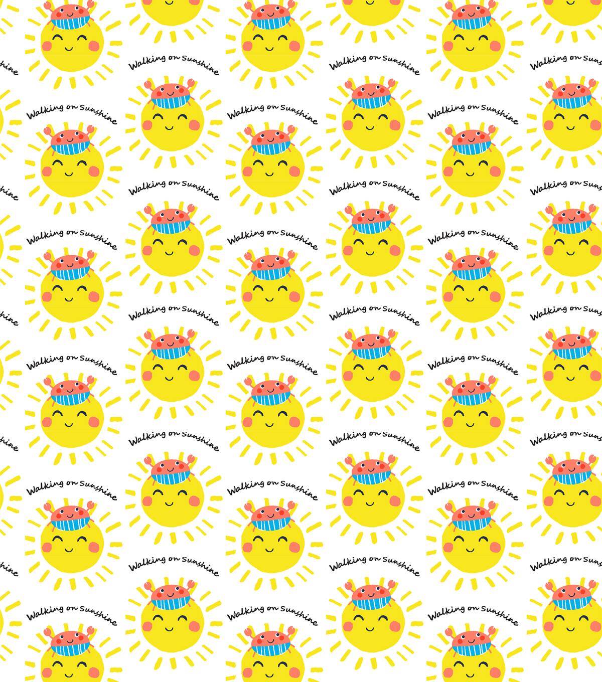 Springs Creative Love the Sea Walking on the Sun Cotton Fabric