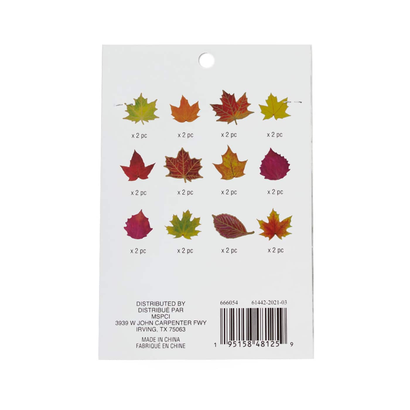 12 Pack: Fall Leaf Die Cut Stickers by Recollections™