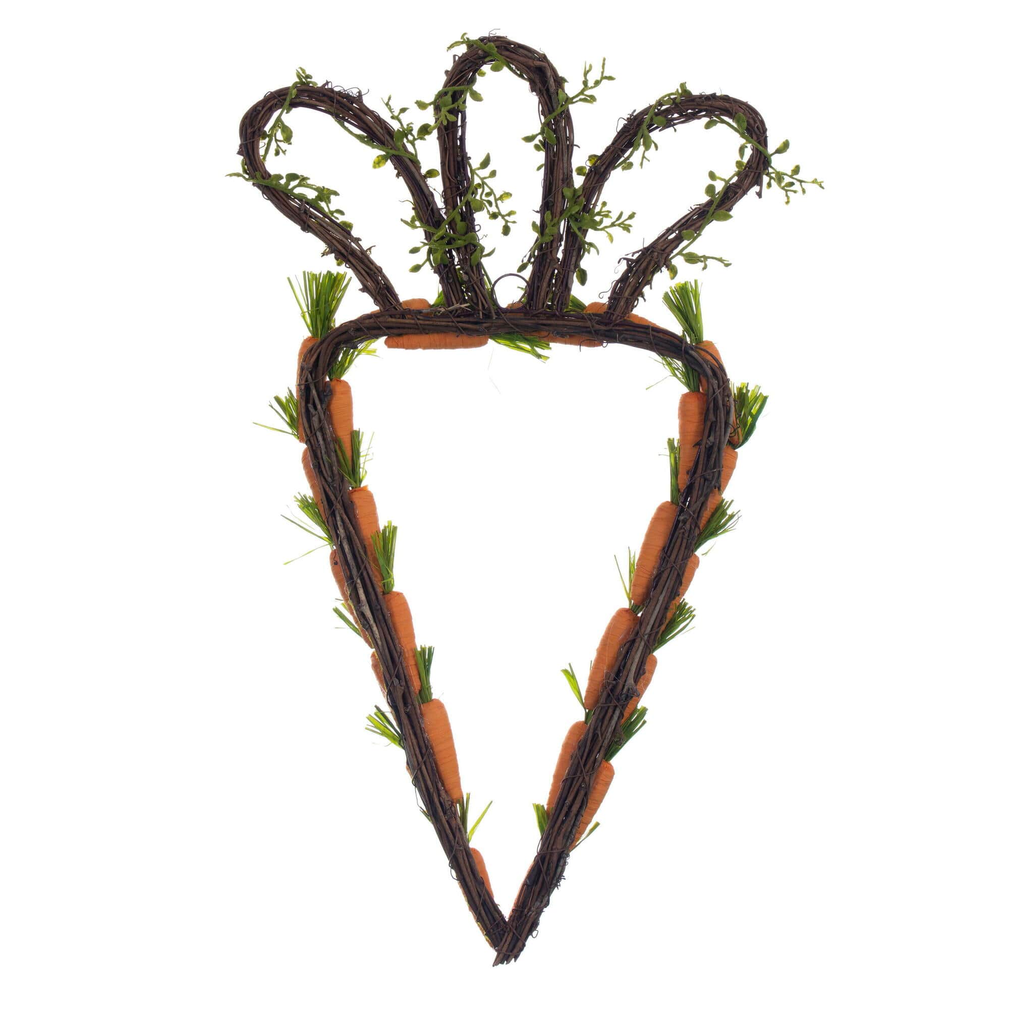 Vickerman 22" Orange & Green Artificial Carrot Wreath