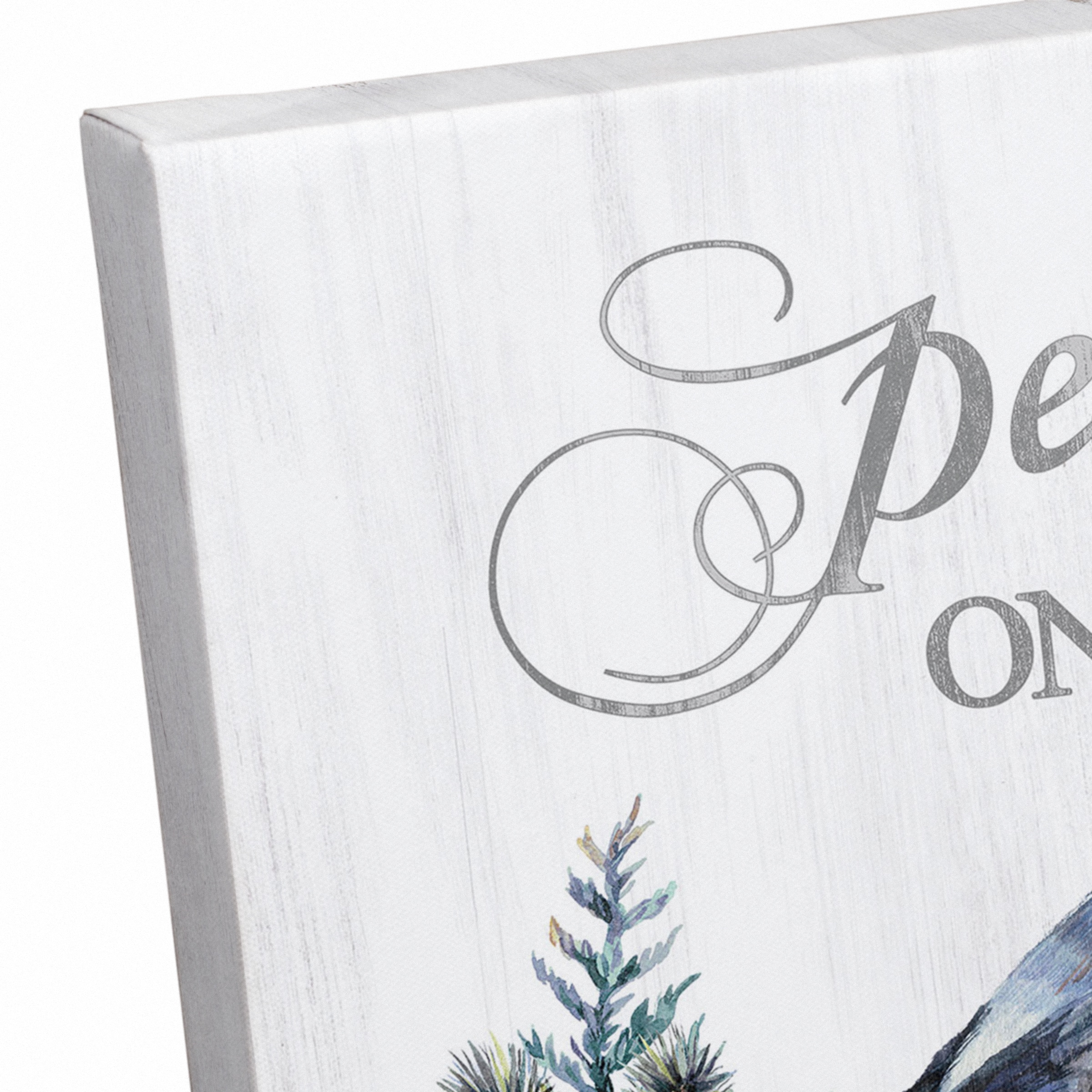 Peace On Earth Bird Canvas Wall Art