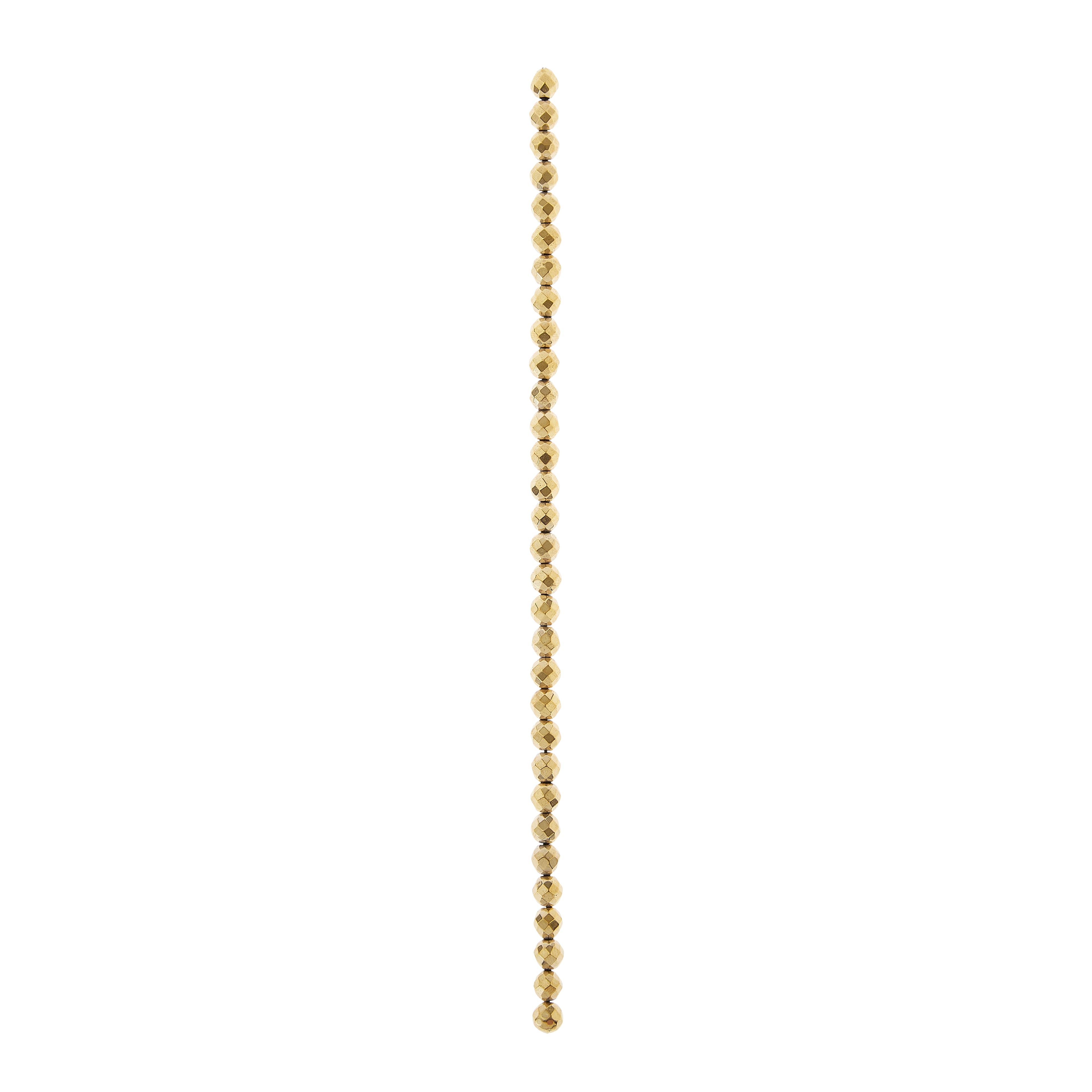 12 Pack: Gold Faceted Luster Hematite Round Beads, 6mm by Bead Landing™