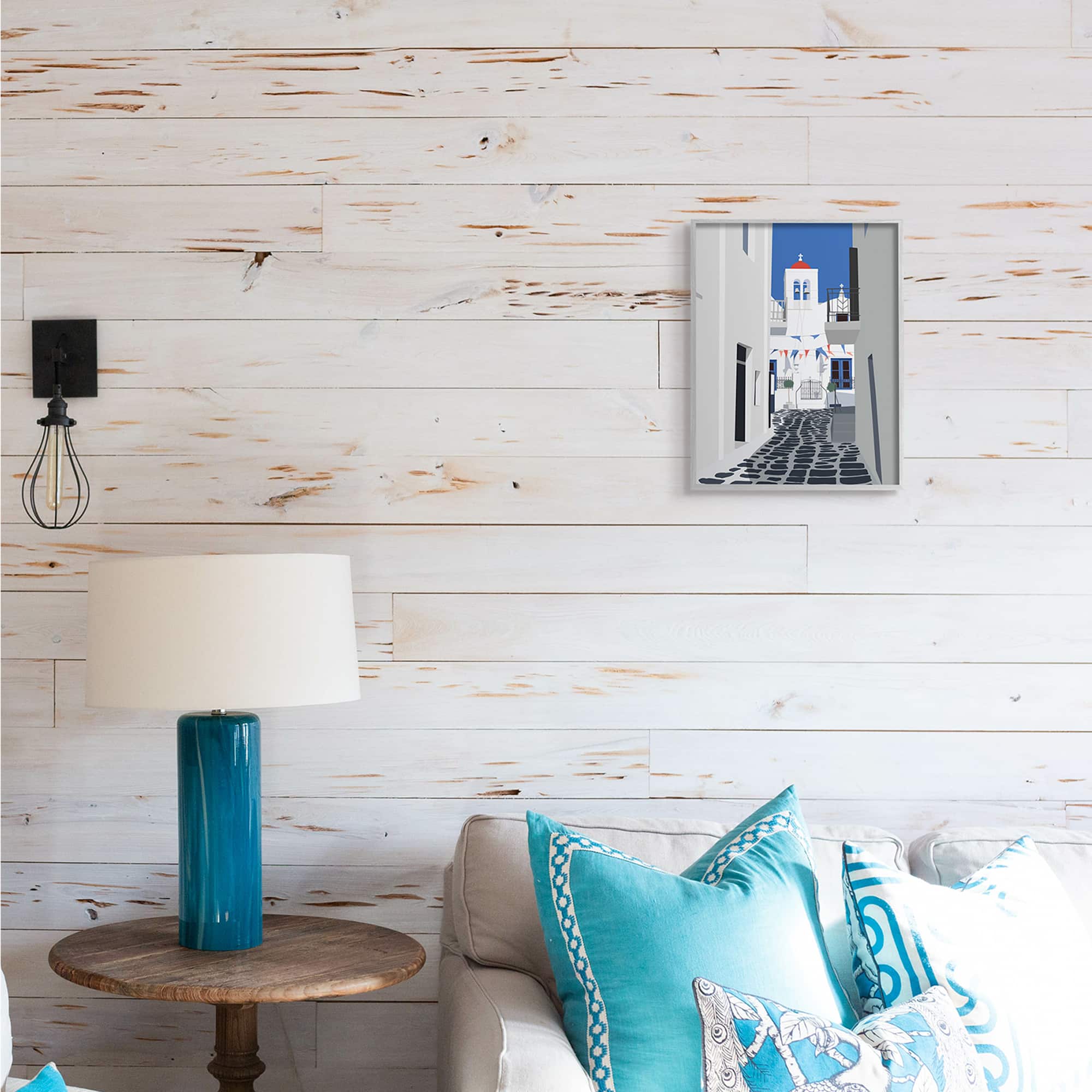 Stupell Industries European Coastal City Street Framed Wall Art