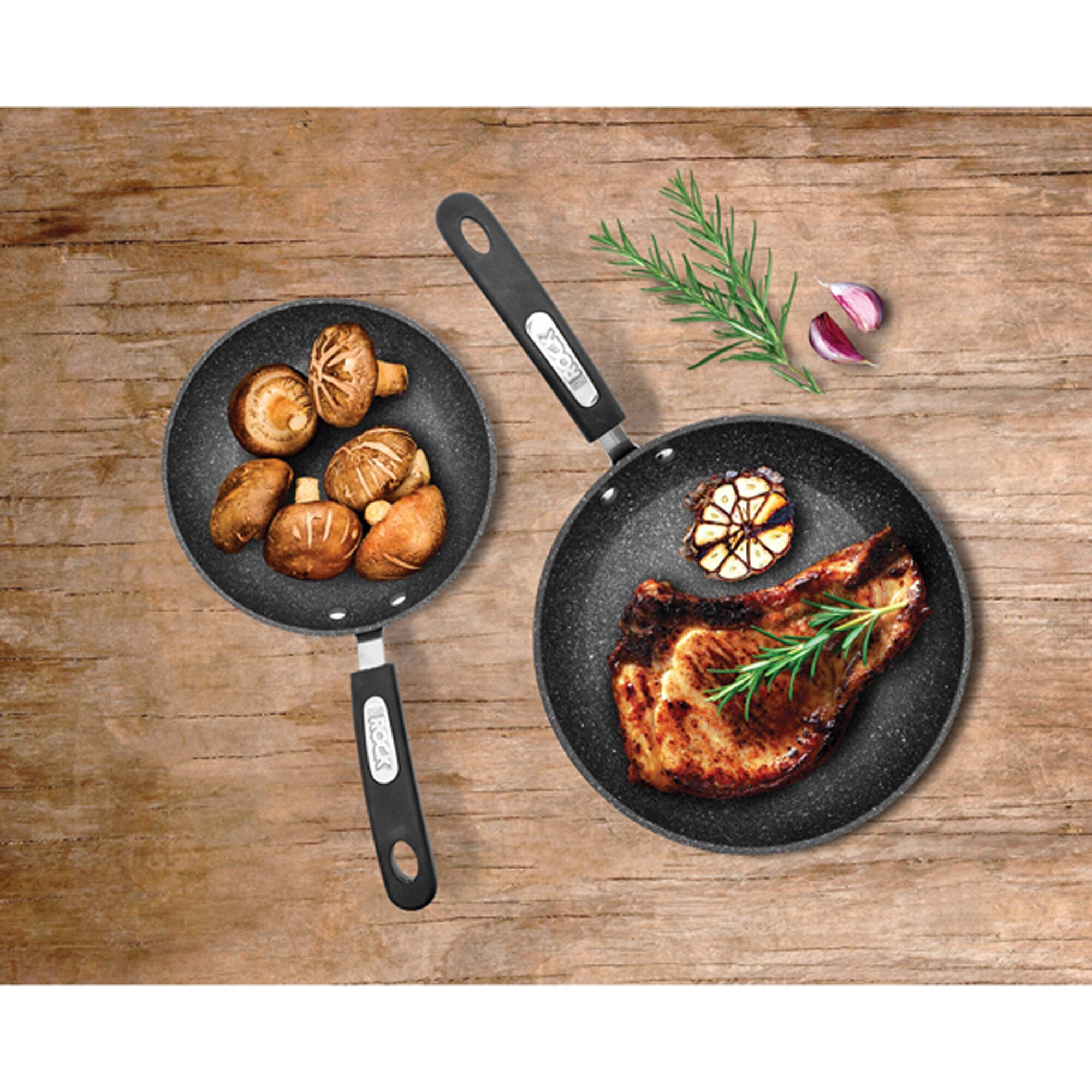 THE ROCK by Starfrit Fry Pans With Bakelite Handles Set
