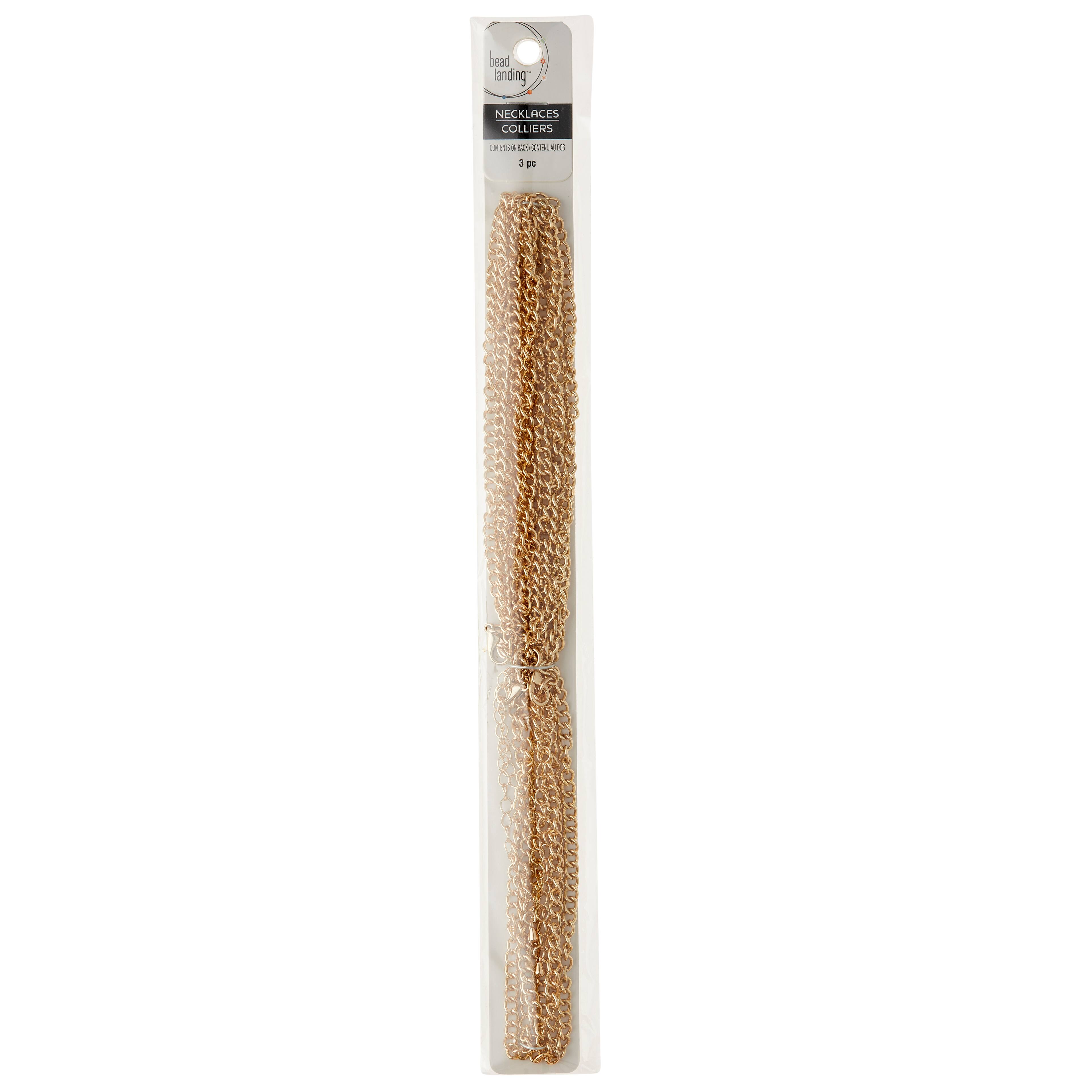 12 Packs: 3 ct. (36 total) 30" Hamilton Gold Curb Chain Necklaces by Bead Landing™