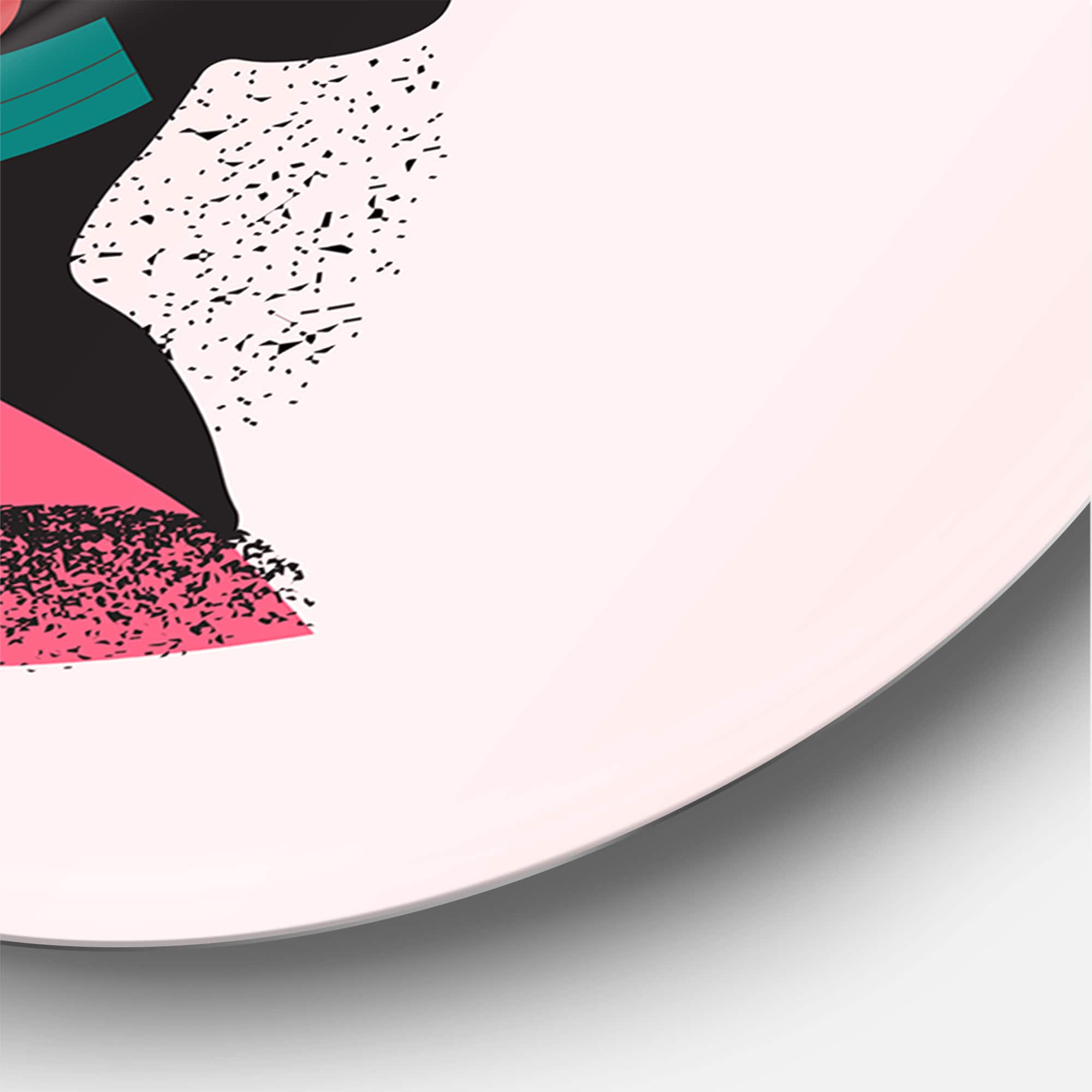 Designart - Ethnic Geometric Silhouette of Afro American II