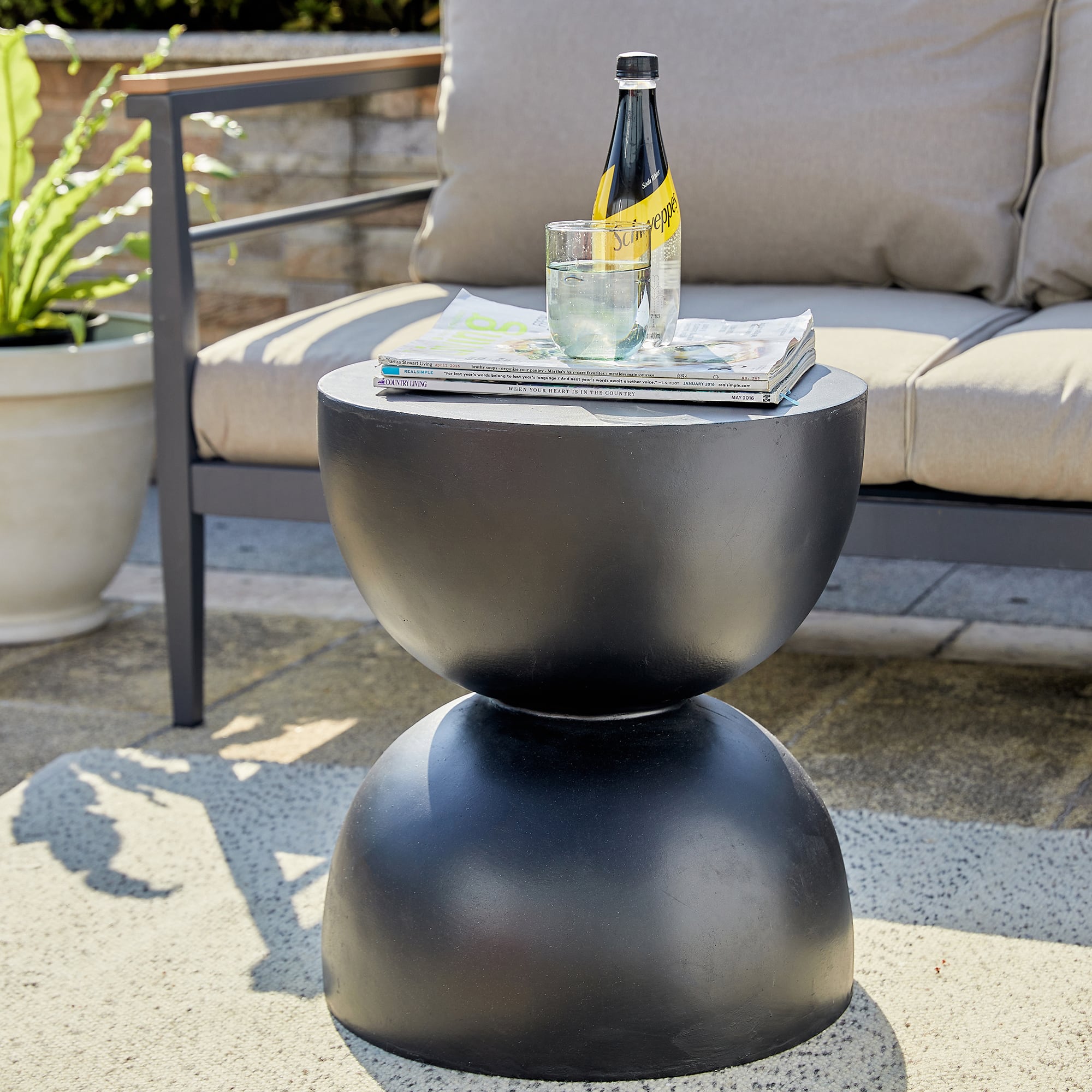 Glitzhome® 18" Multi-Functional Terrazzo Garden Stool